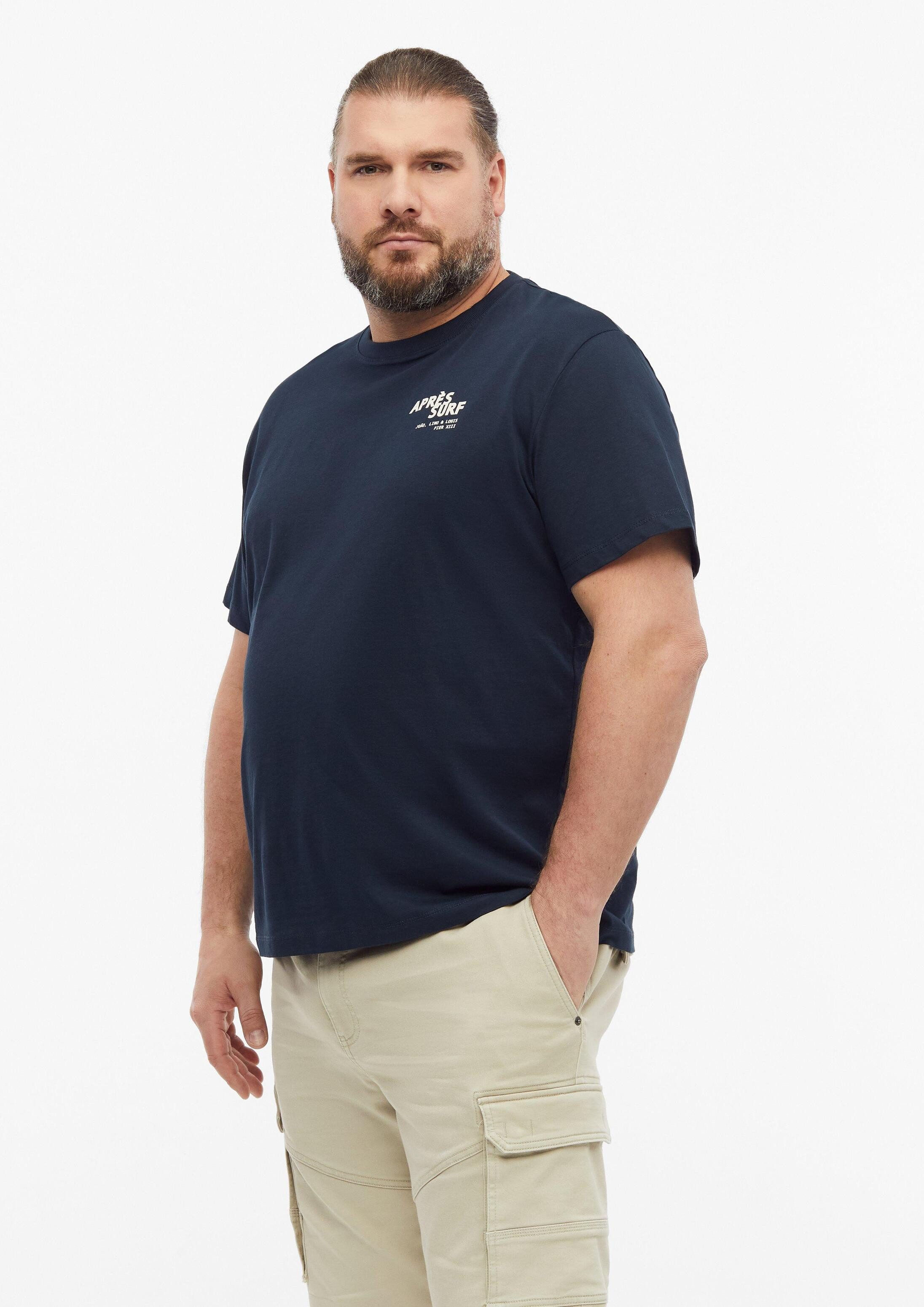 s.Oliver Kurzarmshirt T-Shirt Baumwoll-T-Shirt mit Front- und Rückenprint