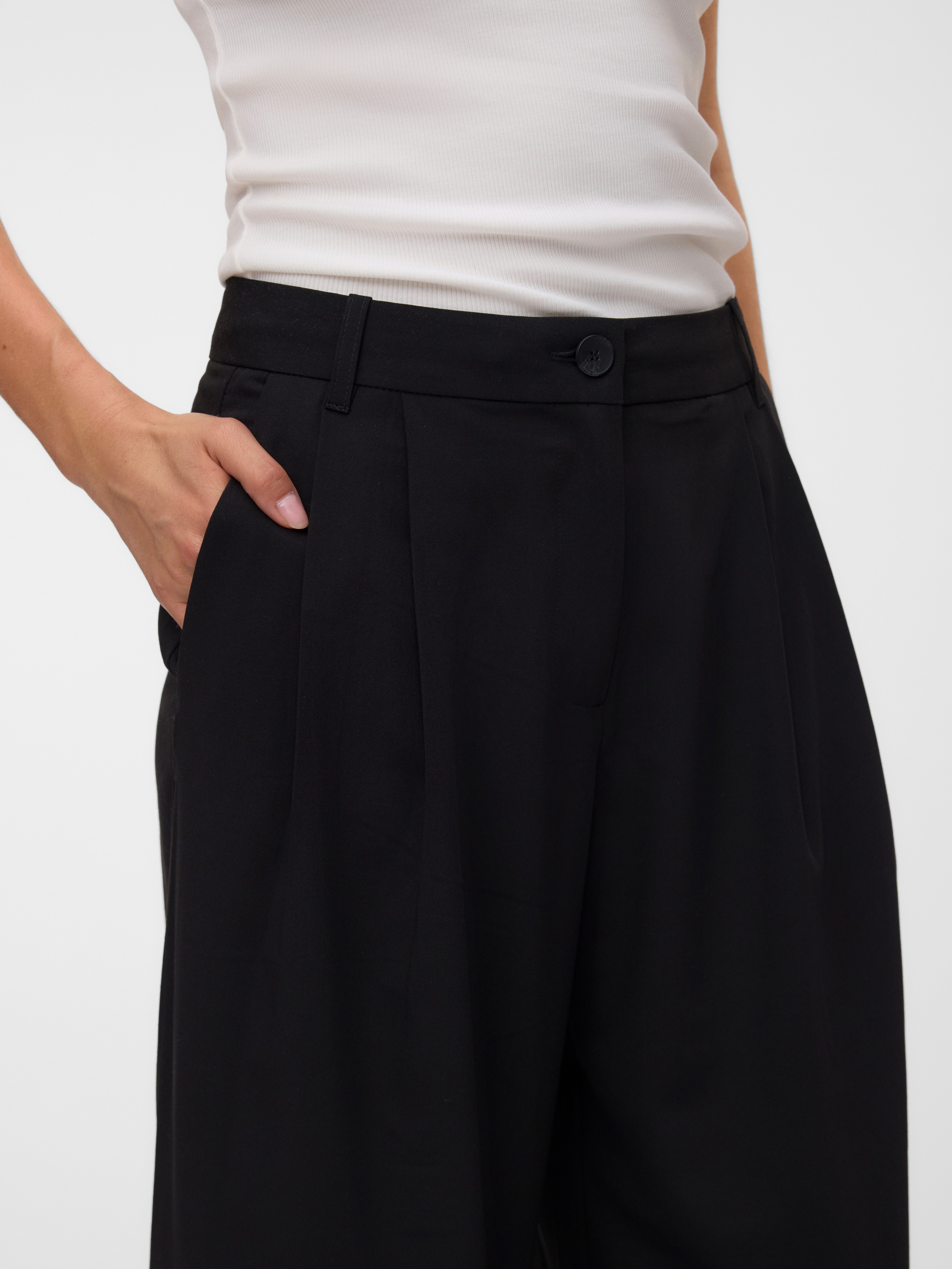 Vero Moda Anzughose VMSTELLA MW WIDE PLEAT PANT NOOS Materialmix, oversize