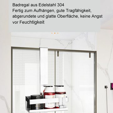 NUODWELL Duschablage Duschregal Duschablage zum Hängen, für Rahmenlos Glastür
