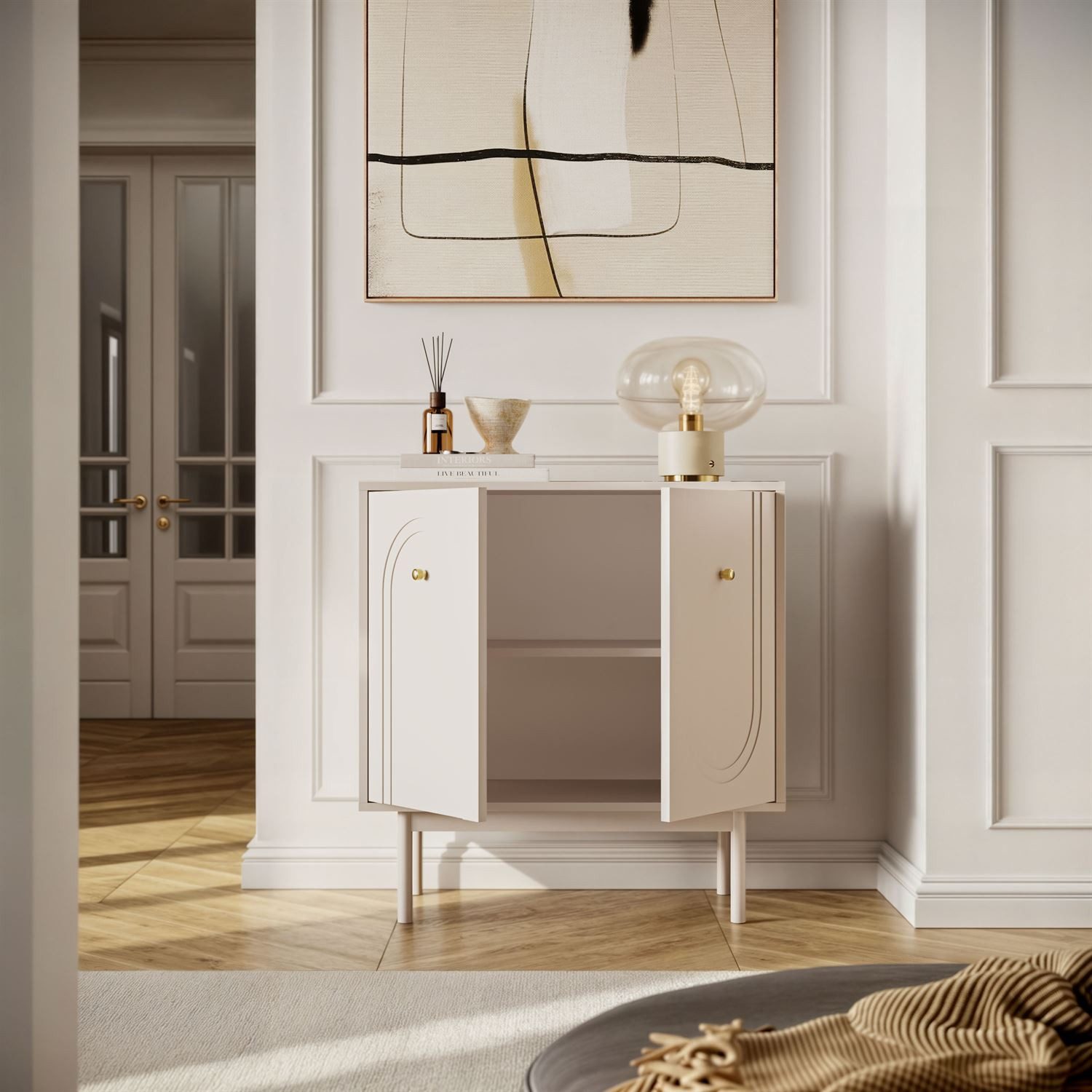 Lookway Kommode LIBERTY 2D auf holzbeinen