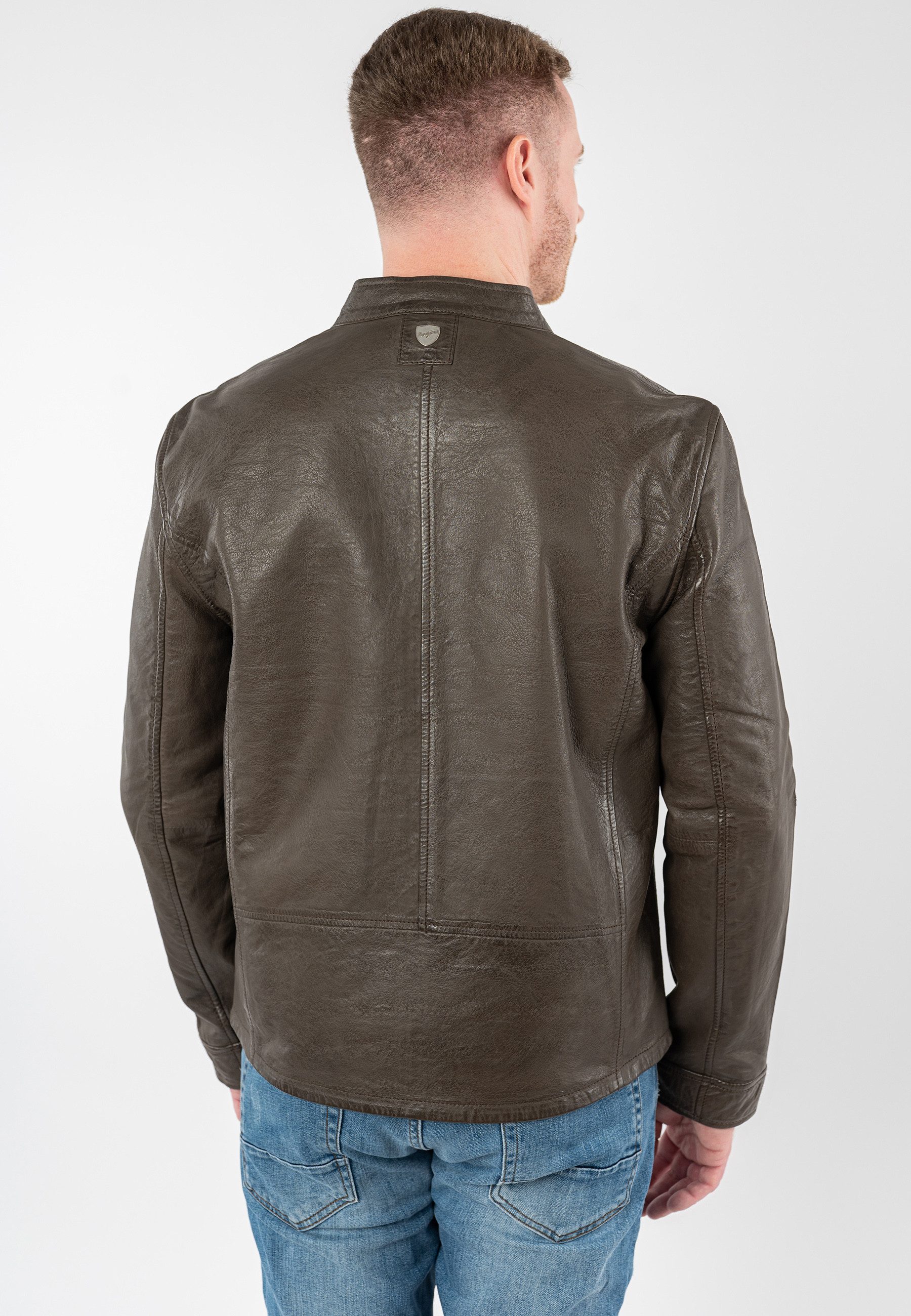 Mauritius Lederjacke MMBounto mit Stehkragen günstig online kaufen