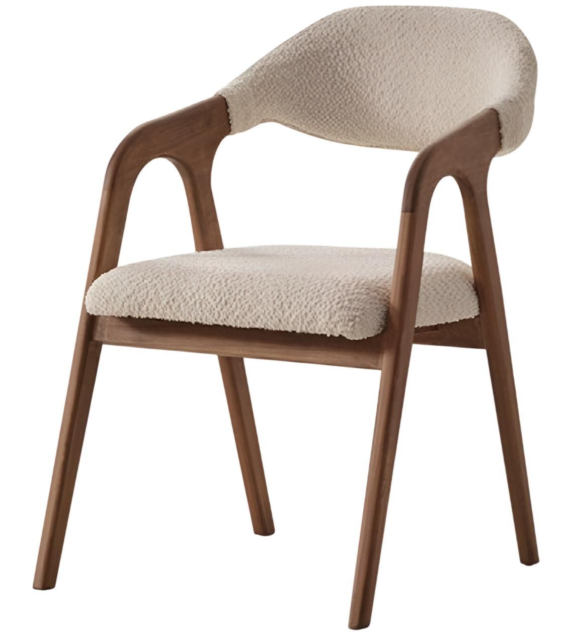 JVmoebel Esszimmerstuhl Eleganter Stuhl aus hochwertigem Stoff in Grau (1 St)