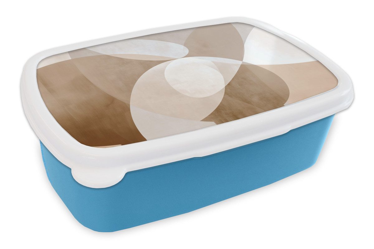 MuchoWow Lunchbox Ovale Formen - Transparent - Weicher Übergang, Kunststoff, (2-tlg), Brotdose, Lunchbox, Brotbox für Kinder und Erwachsene