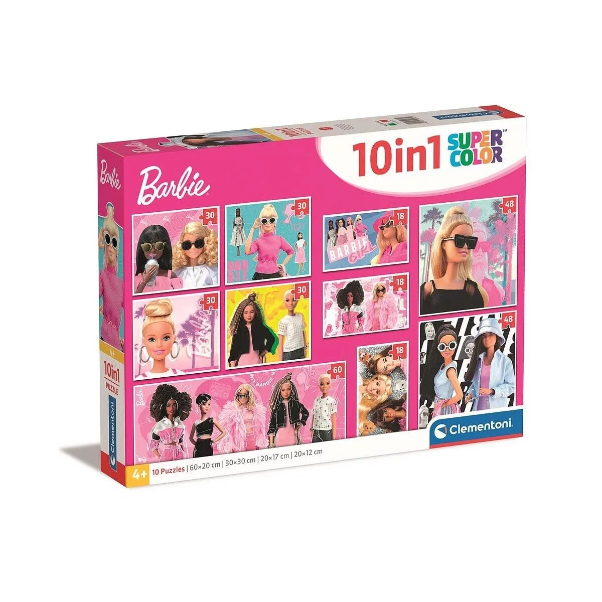 Clementoni® Lernspielzeug Barbie Girl 10 in 1 Puzzle Clementoni