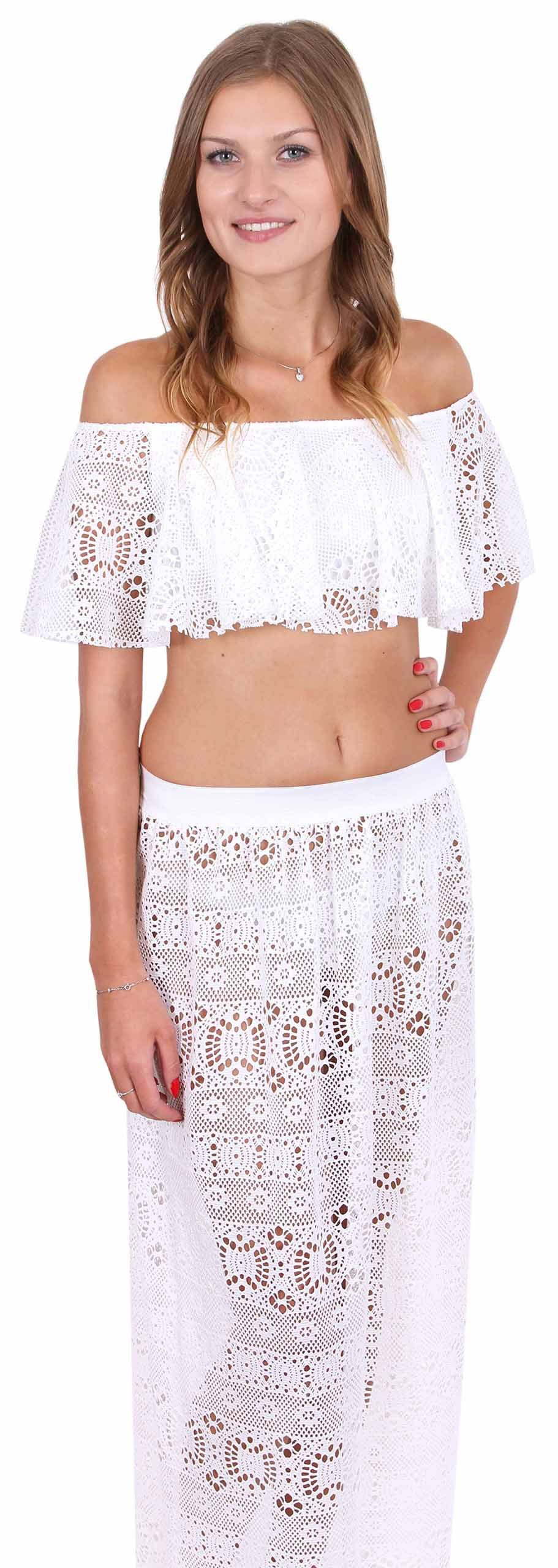 Sarcia.eu Blusentop Weißes kurzes Top mit günstig online kaufen