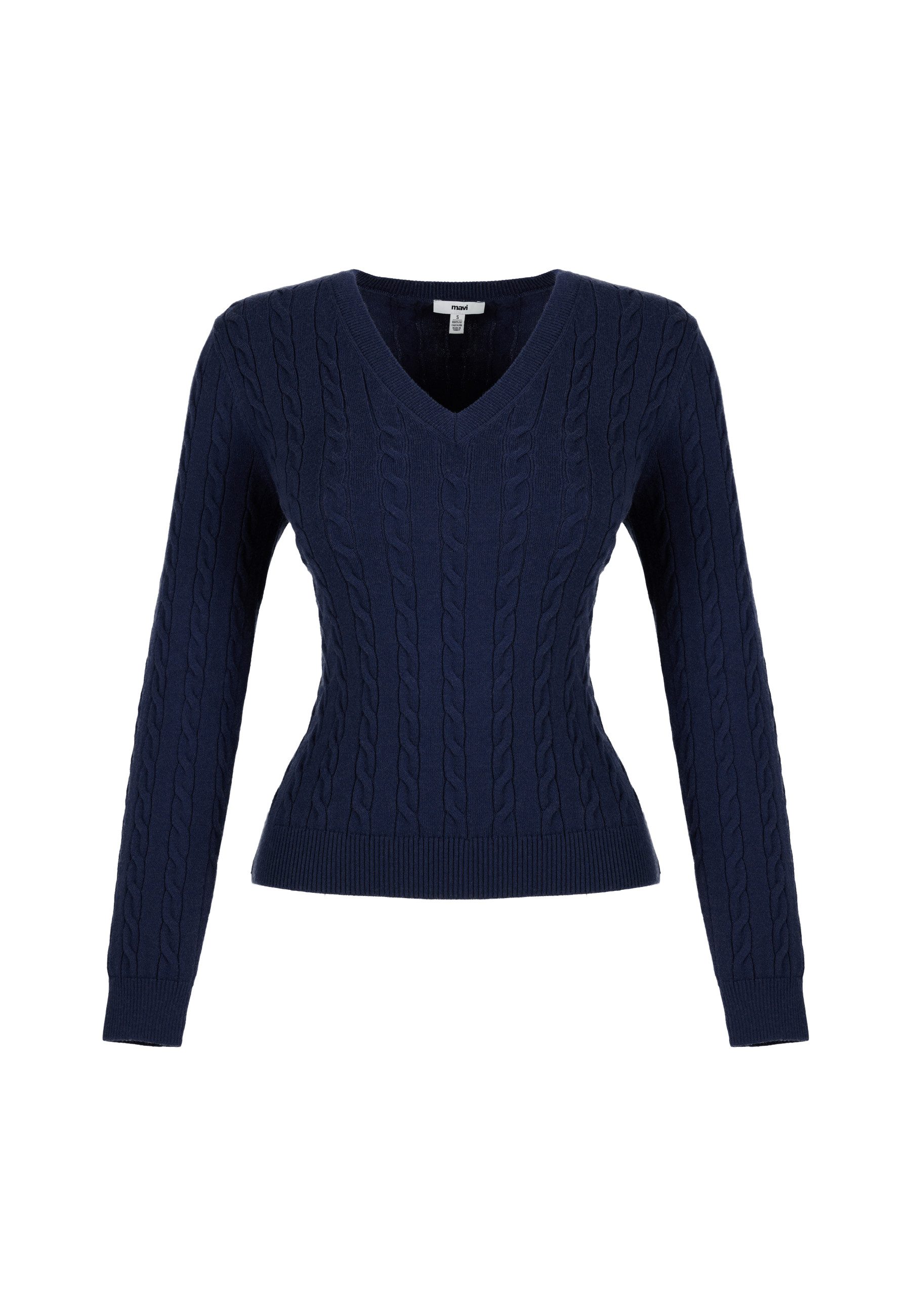 Mavi V-Ausschnitt-Pullover V-NECK SWEATER Pullover Feinstrick