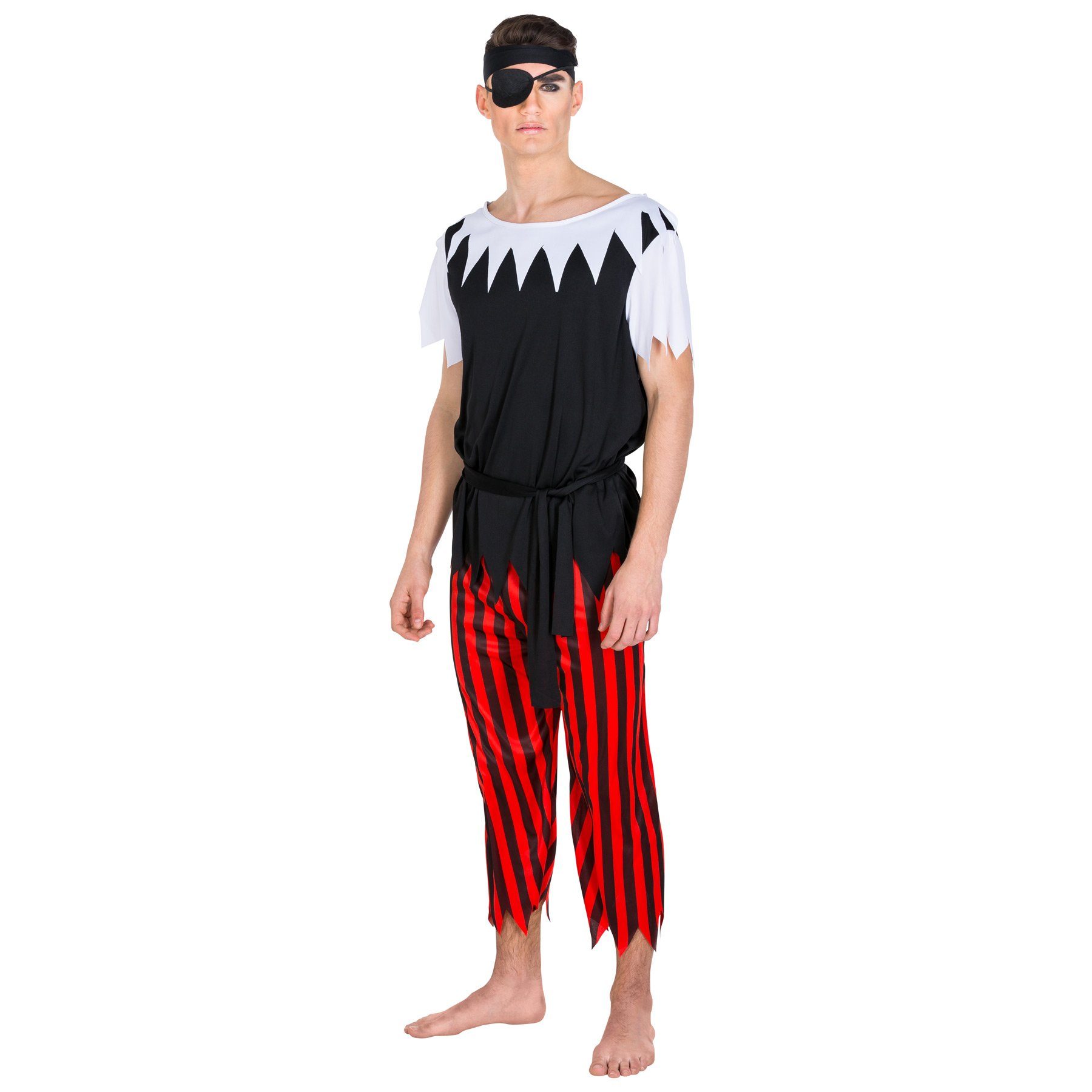 dressforfun Piraten-Kostüm Herrenkostüm Piratenkönig Piratus, Bequeme Stretch-Jersey-Hose mit Gummizug