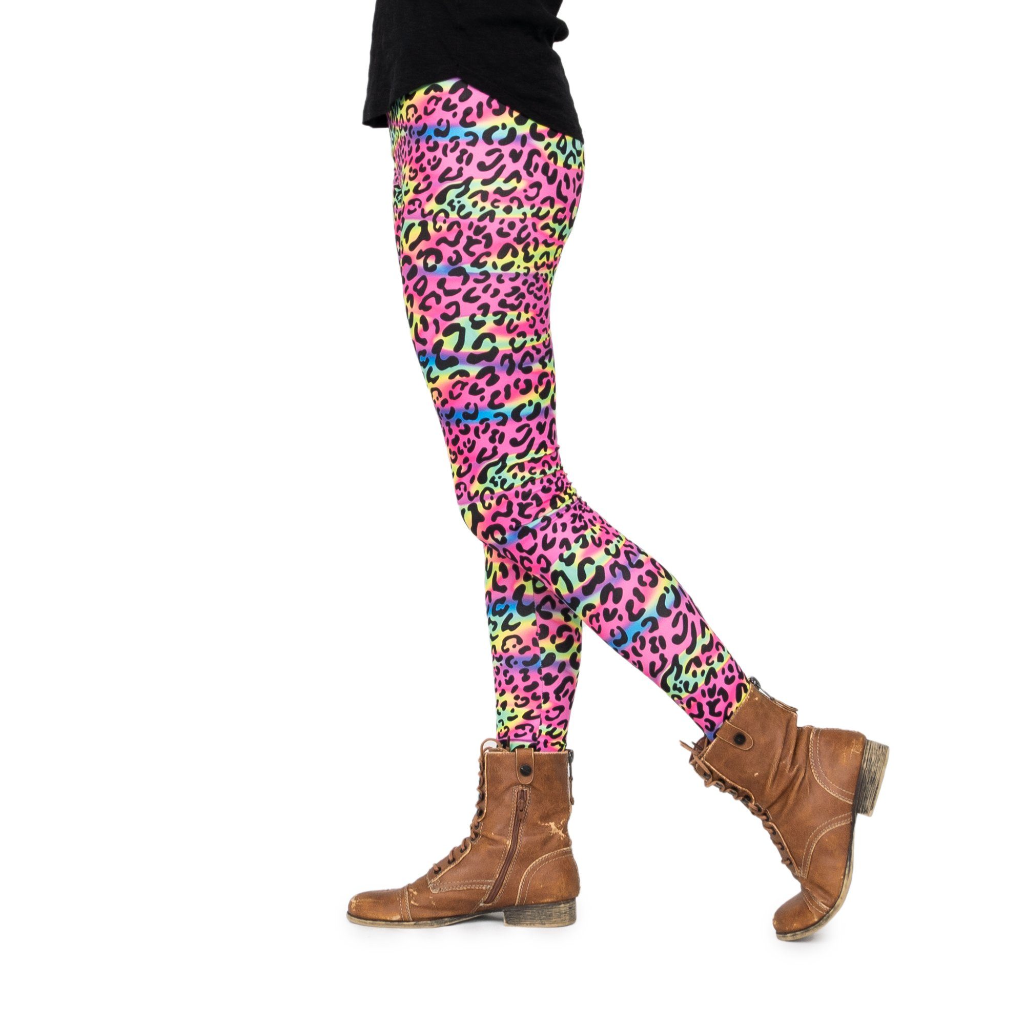 cosey Leggings Leo Line Leggings im Leoparden-Design, 2 Größen (XS–S & M–L) 34/XS bis 36/S – Bild 4 von 5