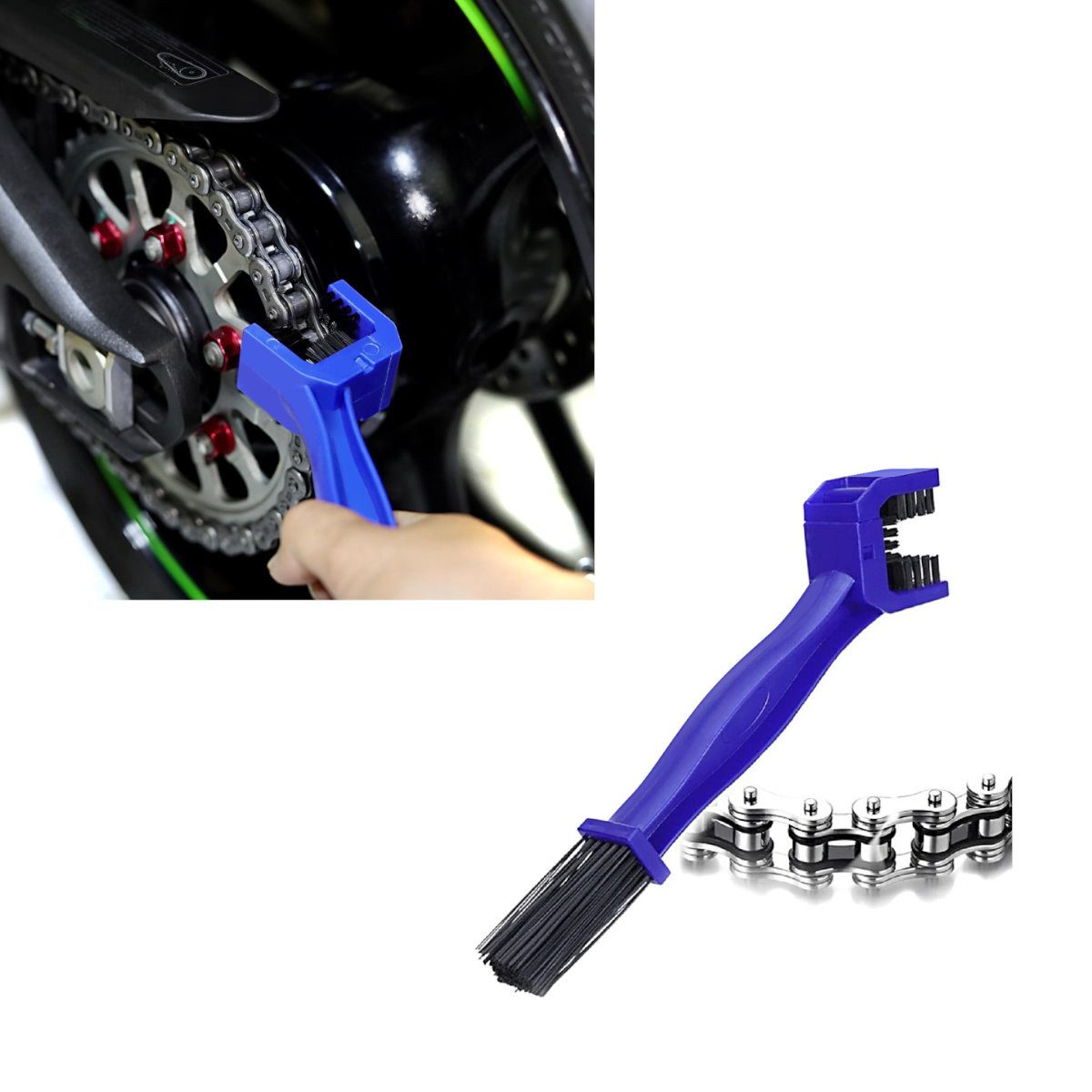 Zaddox Motor-Schutzhülle 2x Reinigungsbürste Motorradkette # bl Spar-Set