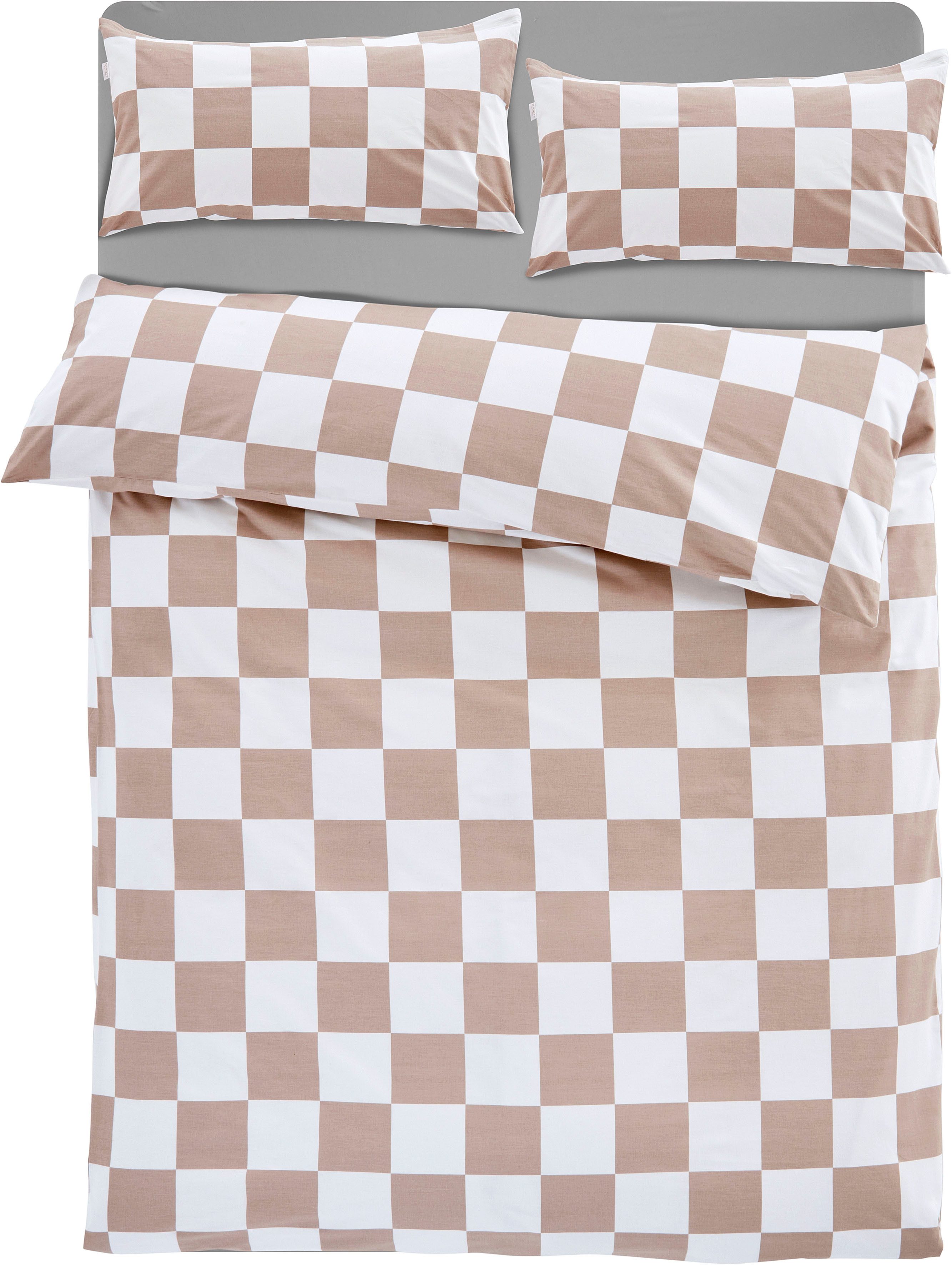 homsy by Ana Johnson Bettwäsche Chessley, Renforcé, 2 teilig, mit coolem Karo-Muster, ab Größe 135x200 cm, by Ana Johnson. € 22,03