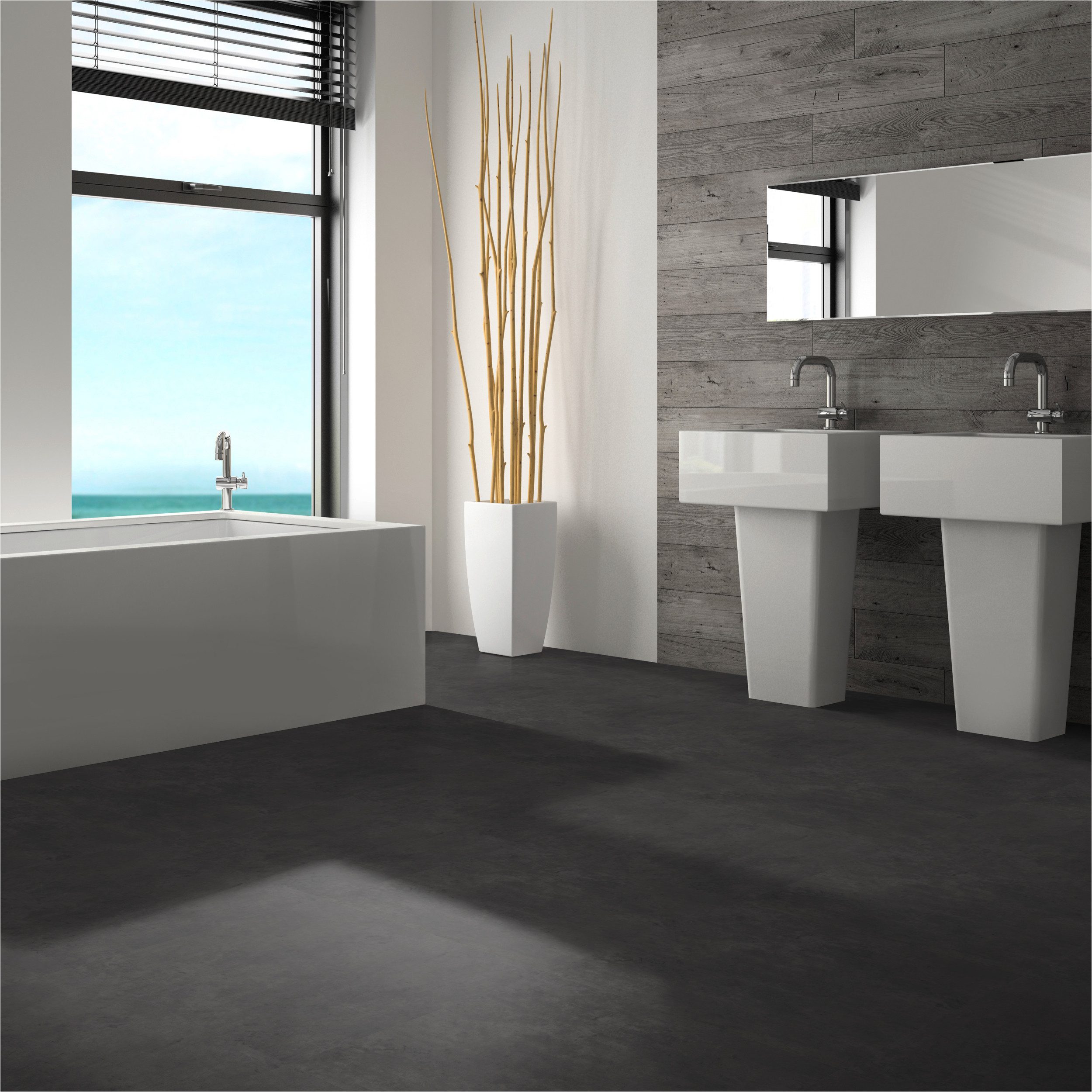 SLY Designboden Square (XL-Fliesenoptik) Klick-Vinylboden inkl. Trittschalldämmung, Packung mit 2,16 m², Versandkostenfreie Lieferung, Inkl. Trittschalldämmung, Wasserfest und mit Klicksystem