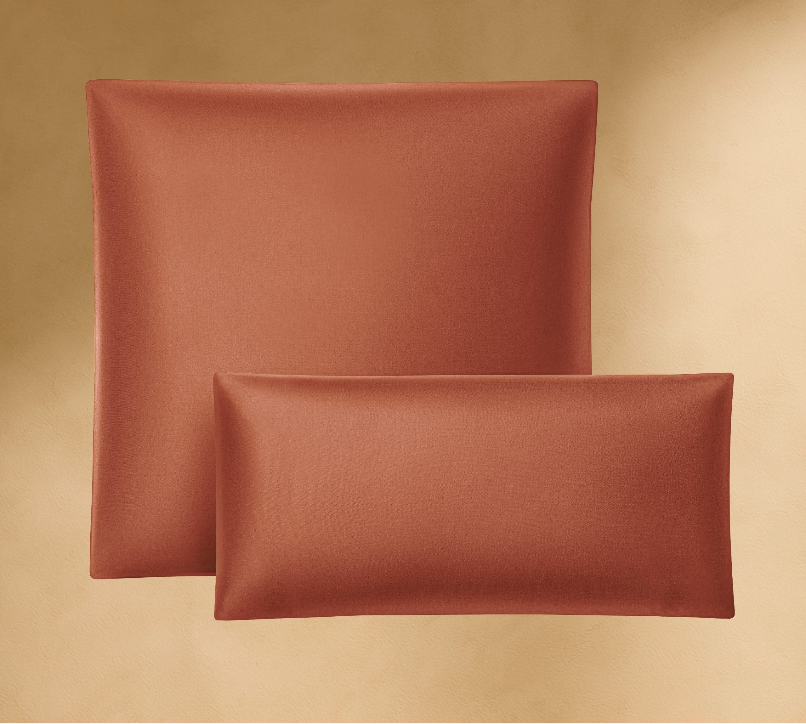 Seralino Kissenbezüge Mako Satin Kissenbezug (100% Bio Baumwolle) weich, hautfreundlich, (2 Stück), Fairtrade/ GOTS zertifizierte uni Kissenhülle mit Reißverschluss
