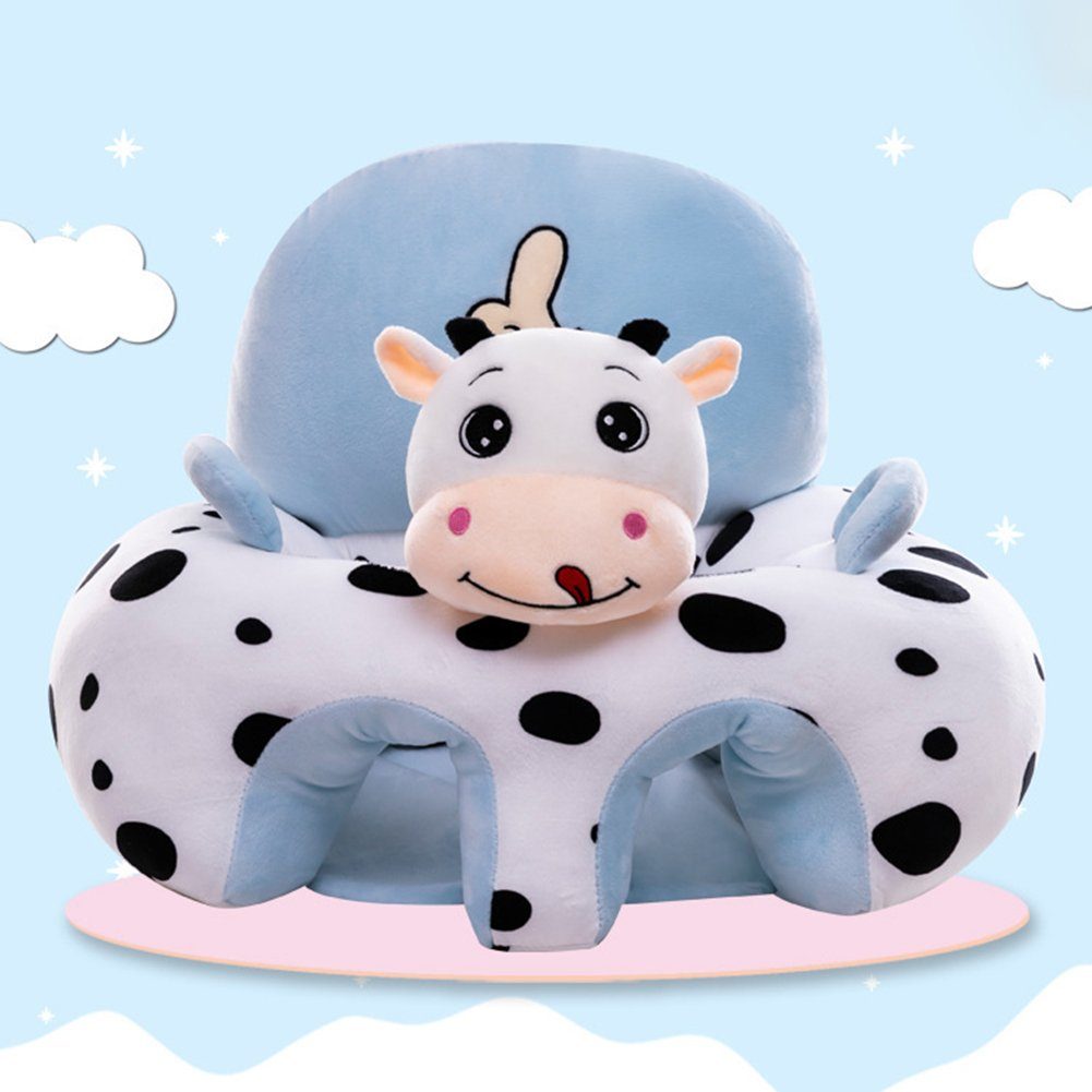Cartoon Soft Blusmart Mit Zwei Baby Bequemer cow Sofa Stützstuhl Tiere Sitzstuhl Kindersofa