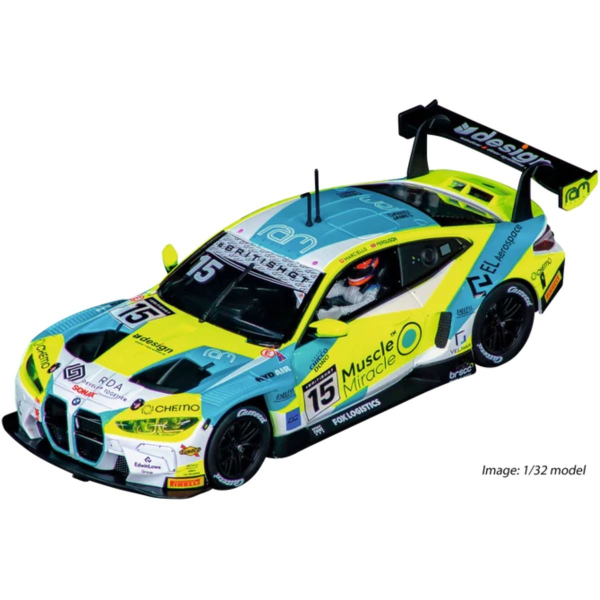 Rennbahn-Auto Hybrid BMW M4 GT3 RAM Racing, No. 15