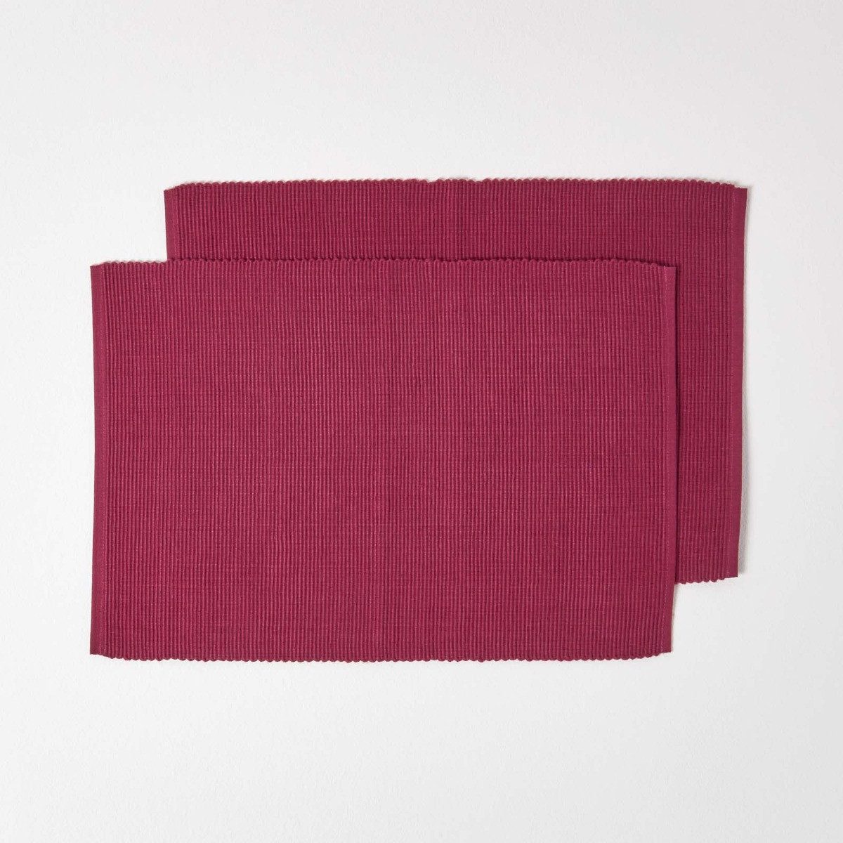 Homescapes Platzset Tischset weinrot im 2er-Set – 30 x 45 cm, 100% Baumwoll günstig online kaufen