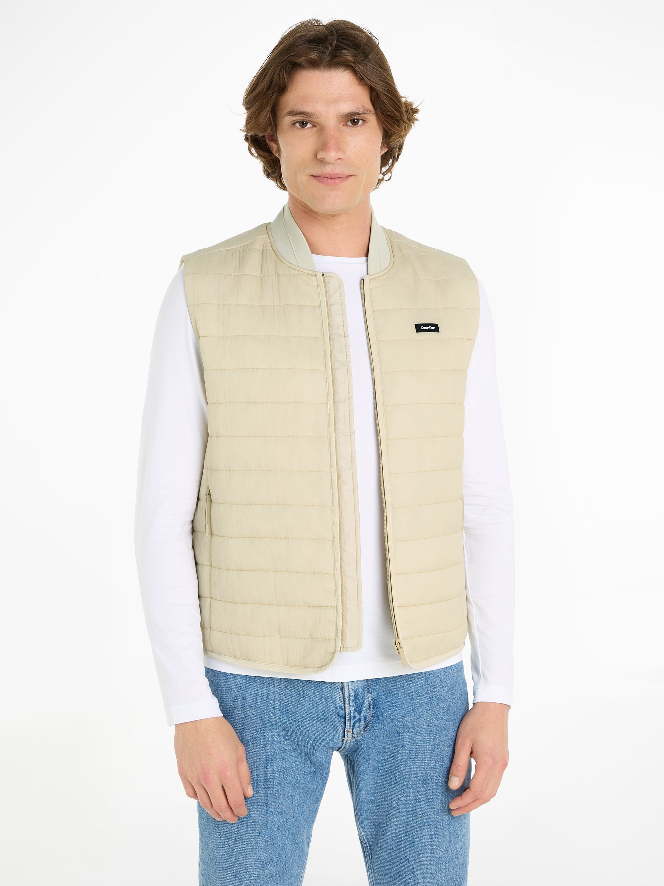 Calvin Klein Steppweste PACKABLE CRINKLE QUILT VEST