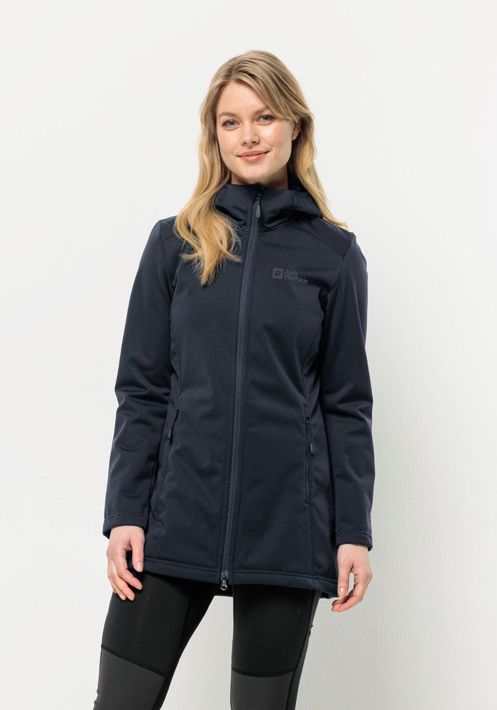 Jack Wolfskin Softshellmantel WINDHAIN night-blue W COAT