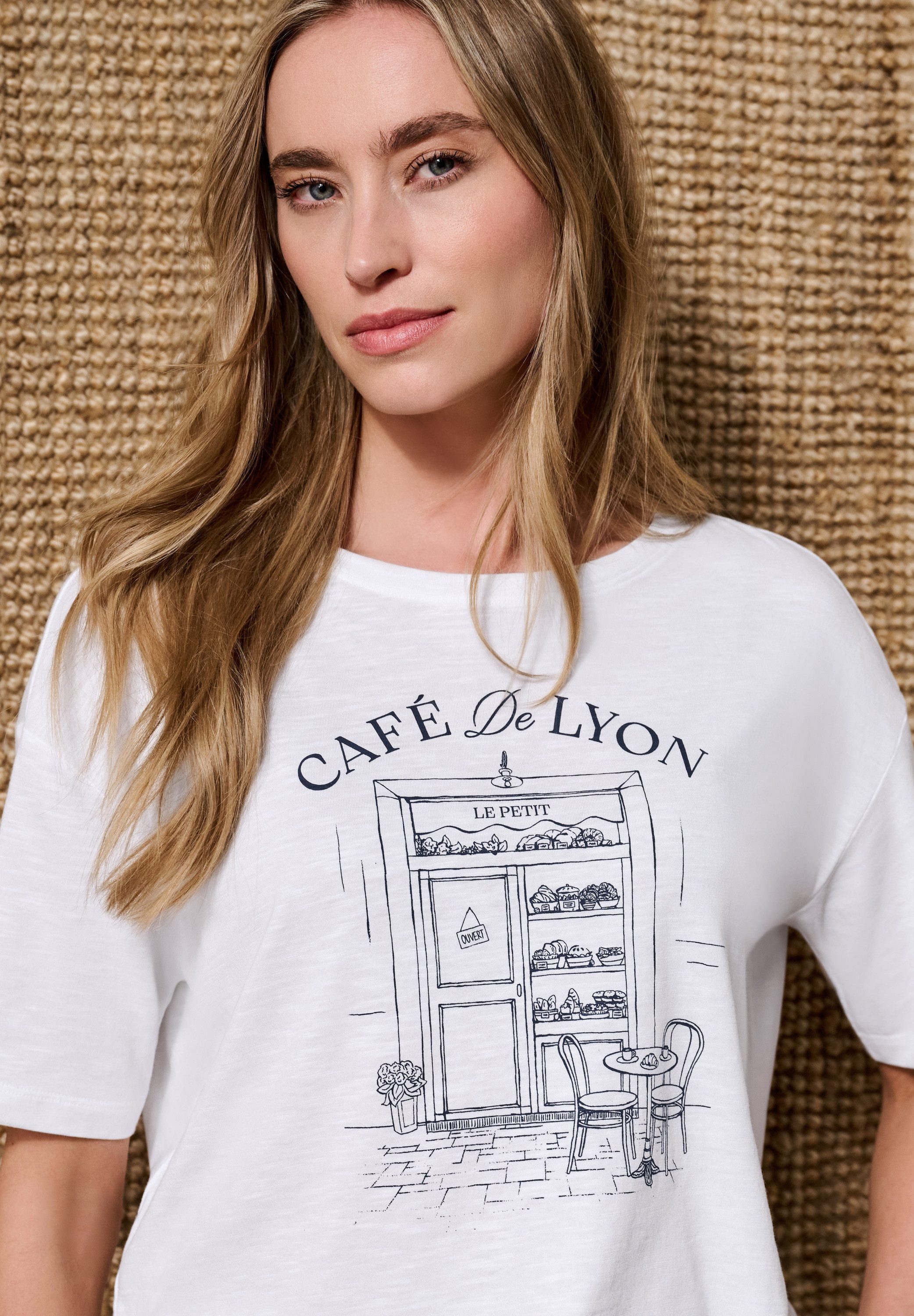 STREET ONE Rundhalsshirt Sommershirt mit Frontprint