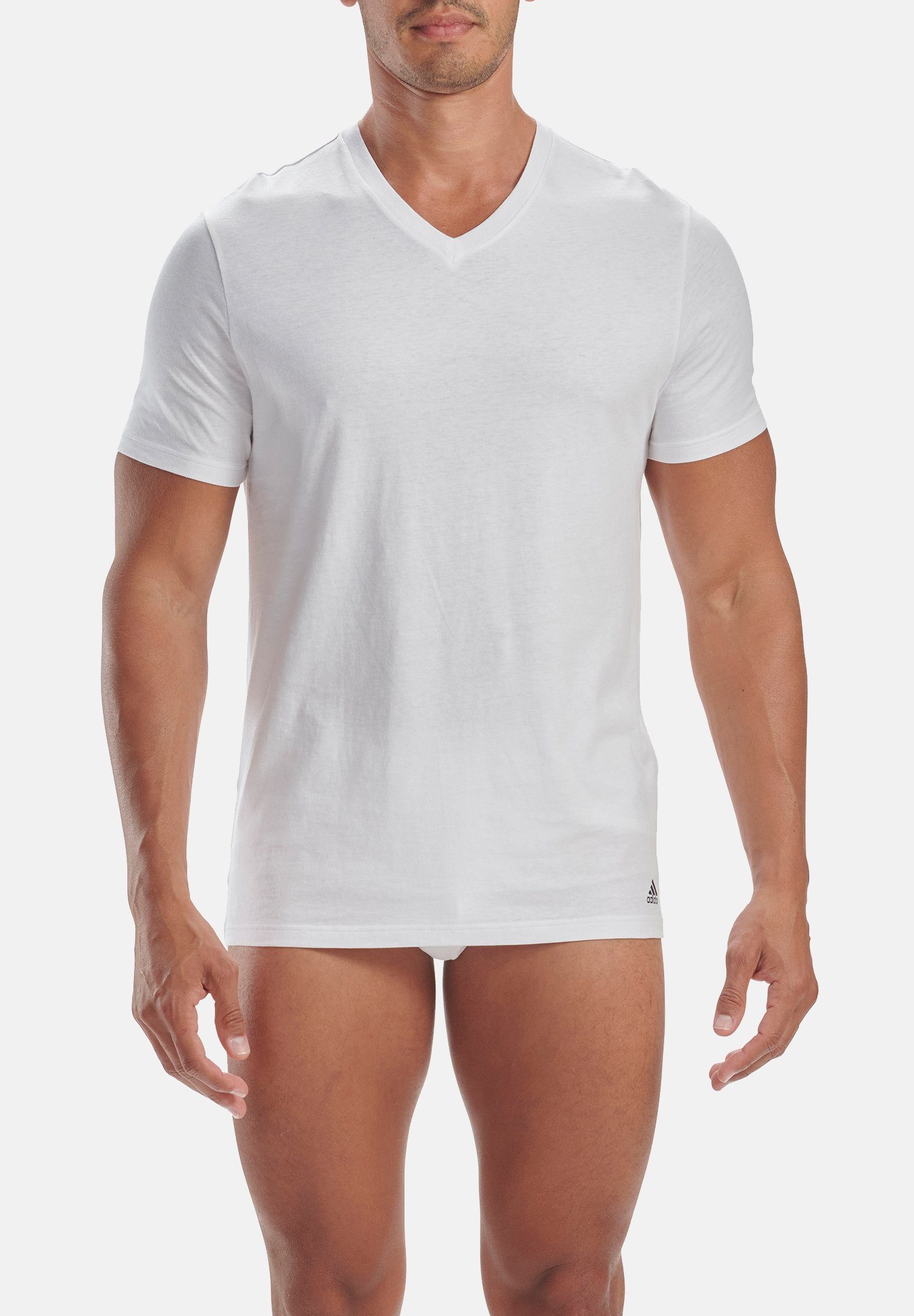 adidas Performance Poloshirt V-Neck T-Shirt (4PK) White
