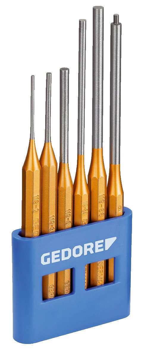 Gedore Brecheisen 116 L Splinttreiber-Satz, lange Form, 6-teilig im PVC-Halter