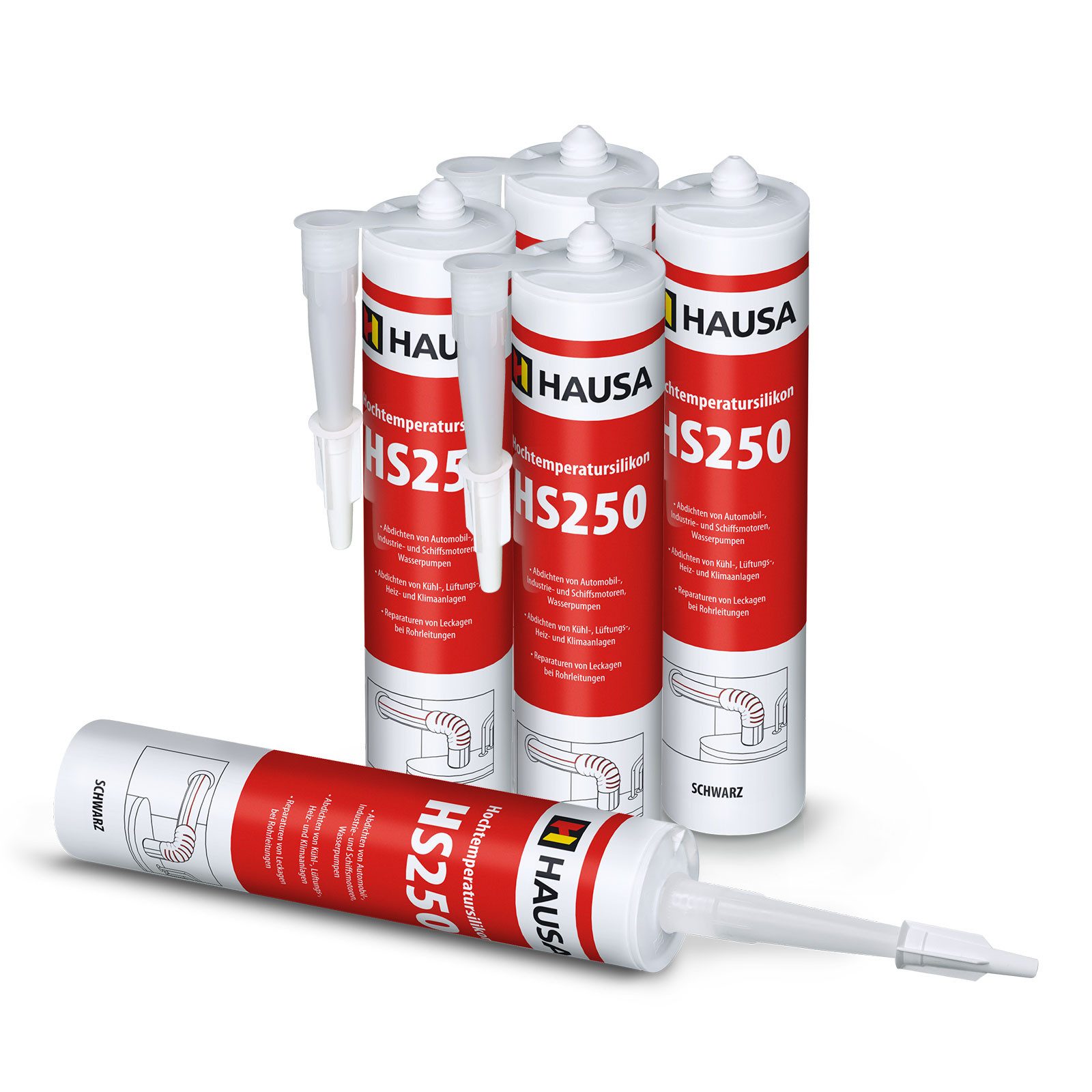 Hausa Silikon, Hochtemperatur-Silikon HS250 schwarz, (Schnelle günstig online kaufen