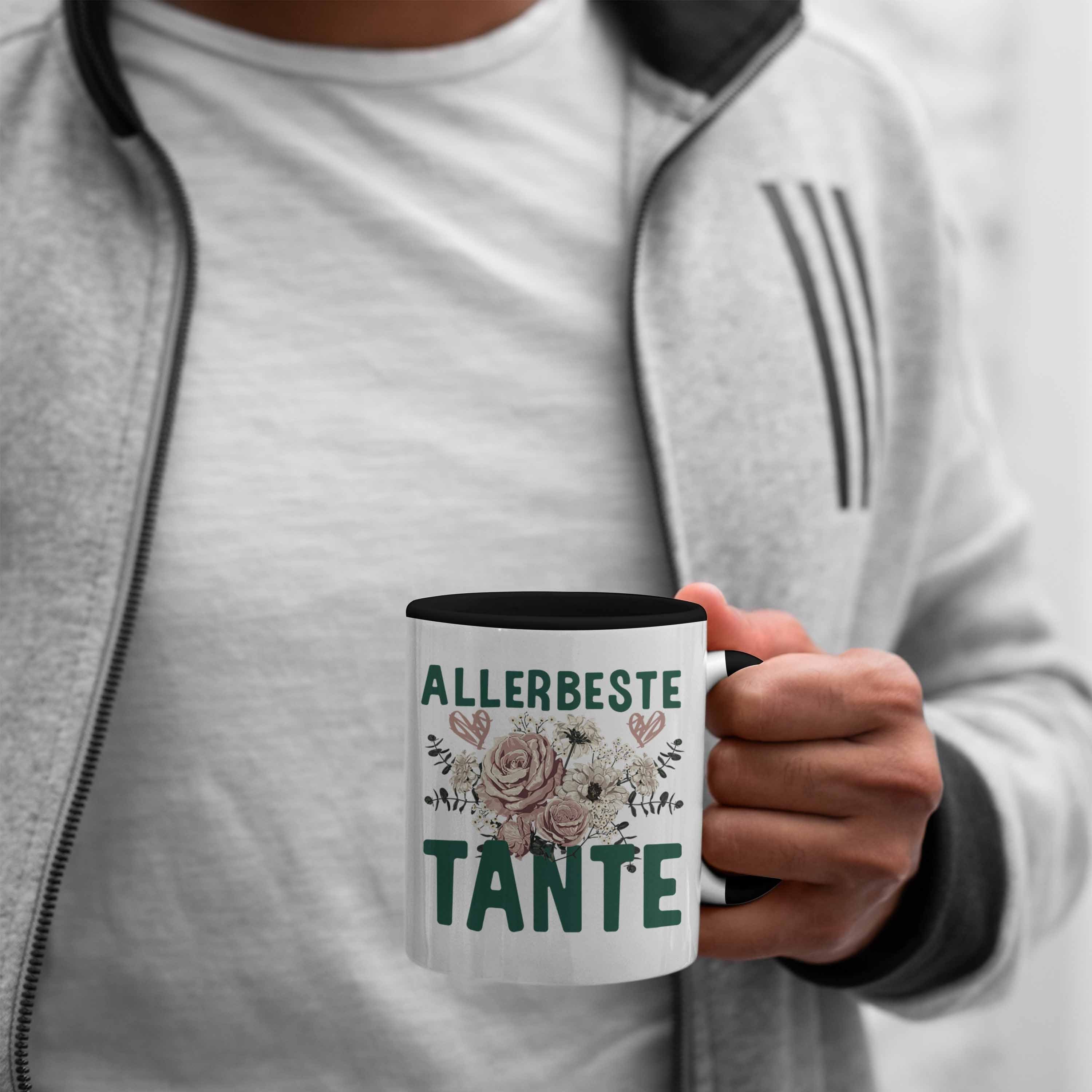 mit für Tasse Kaffeetasse Geschenk Tante - Trendation Tante Trendation Spruch Tasse Allerbeste Welt der Schwarz Beste