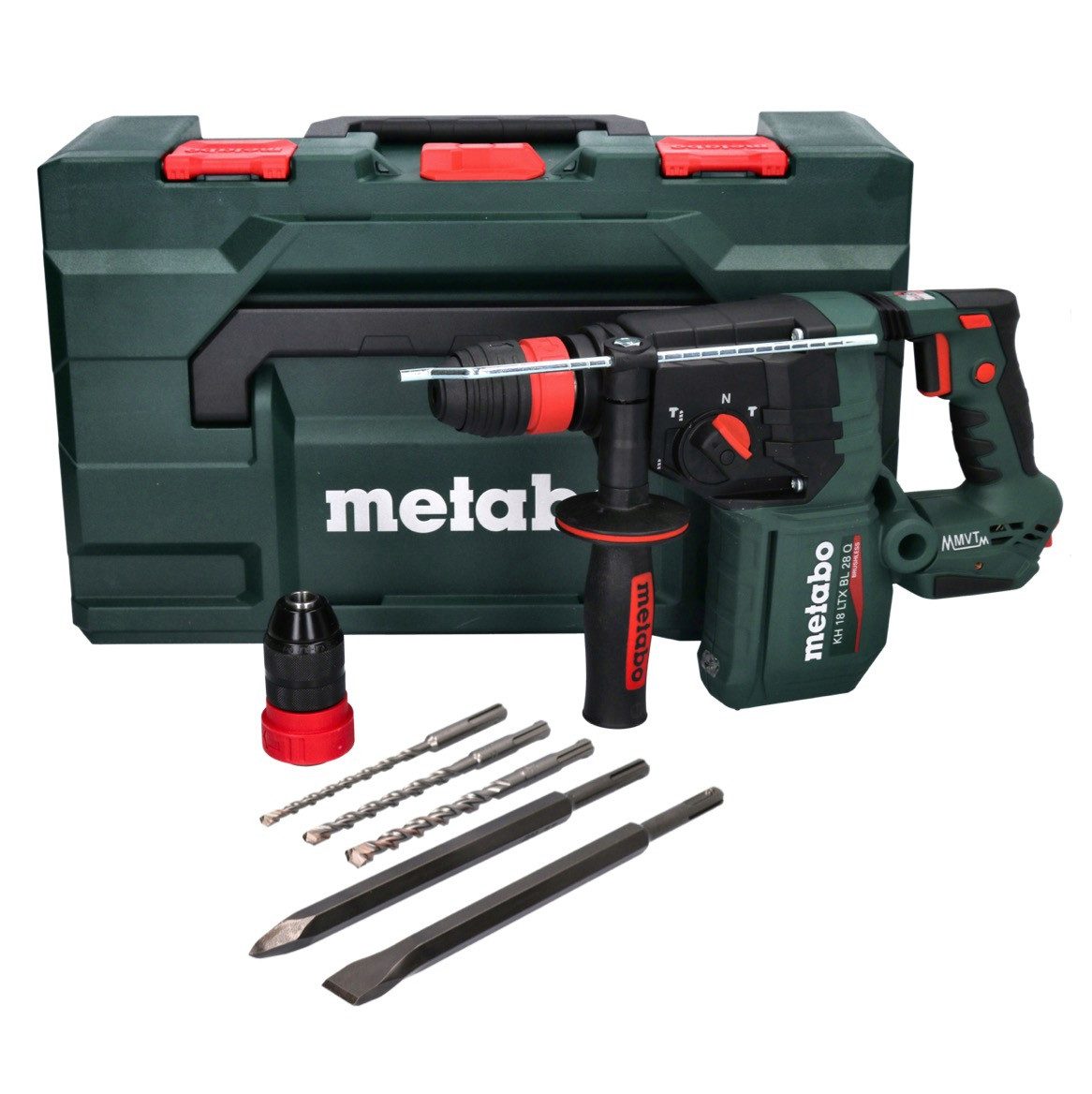 metabo Akku-Bohrhammer KH 18 LTX BL 28 Q Akku Bohrhammer 18 V 3 J SDS plus Brushless + 5