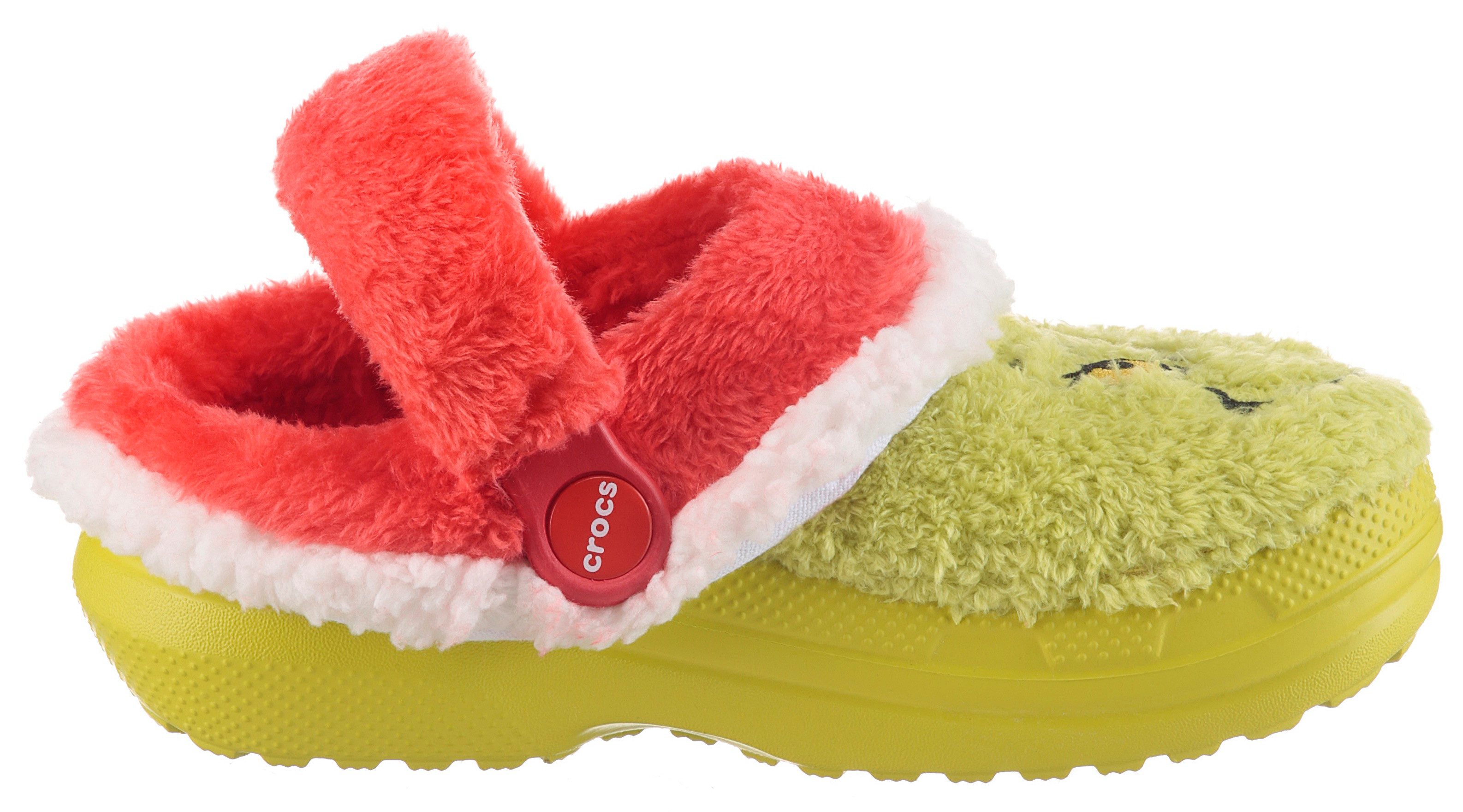 Crocs Kid's The Grinch Classic Lined Clog Clog Hausschuh, Weihnachtsschuh mit Grinch Motiv