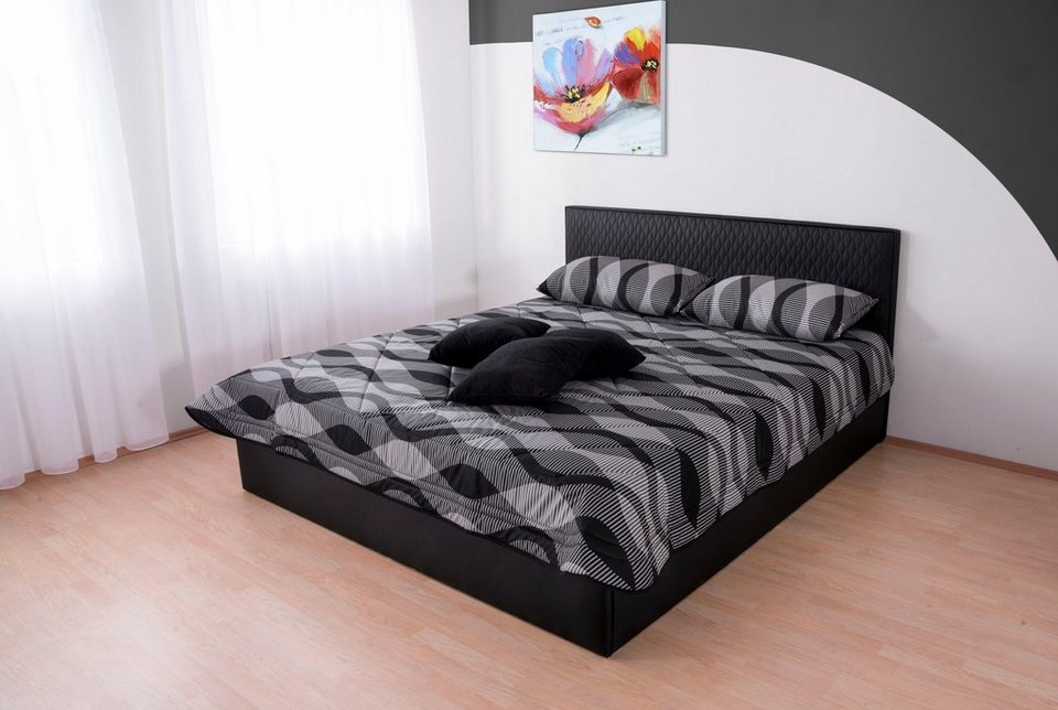 Westfalia Schlafkomfort Polsterbett, inkl. Bettkasten bei Ausführung mit  Matratze, In Komfortliegehöhe erhältlich