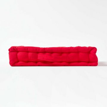 Homescapes Bodenkissen Sitzkissen unifarben rot 40 x 40 cm