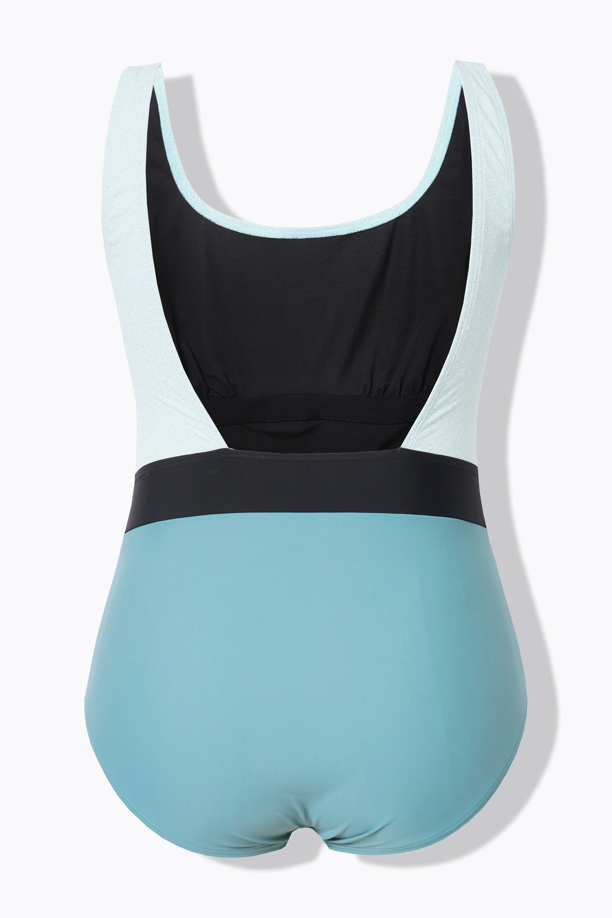 Ulla Popken Badeanzug Badeanzug Glitzer ohne Softcups recycelt