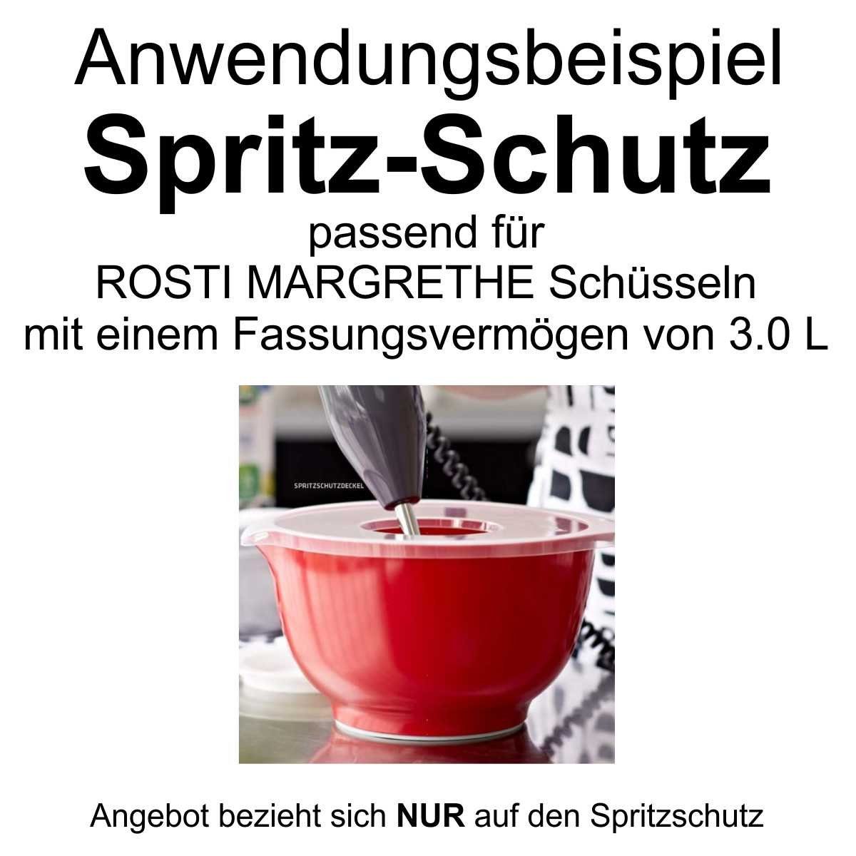 RO-2444, 3L MARGRETHE ROSTI SPRITZSCHUTZ-DECKEL Schüssel Plastik, Schüssel, Rührschüssel für ROSTI (Stück)