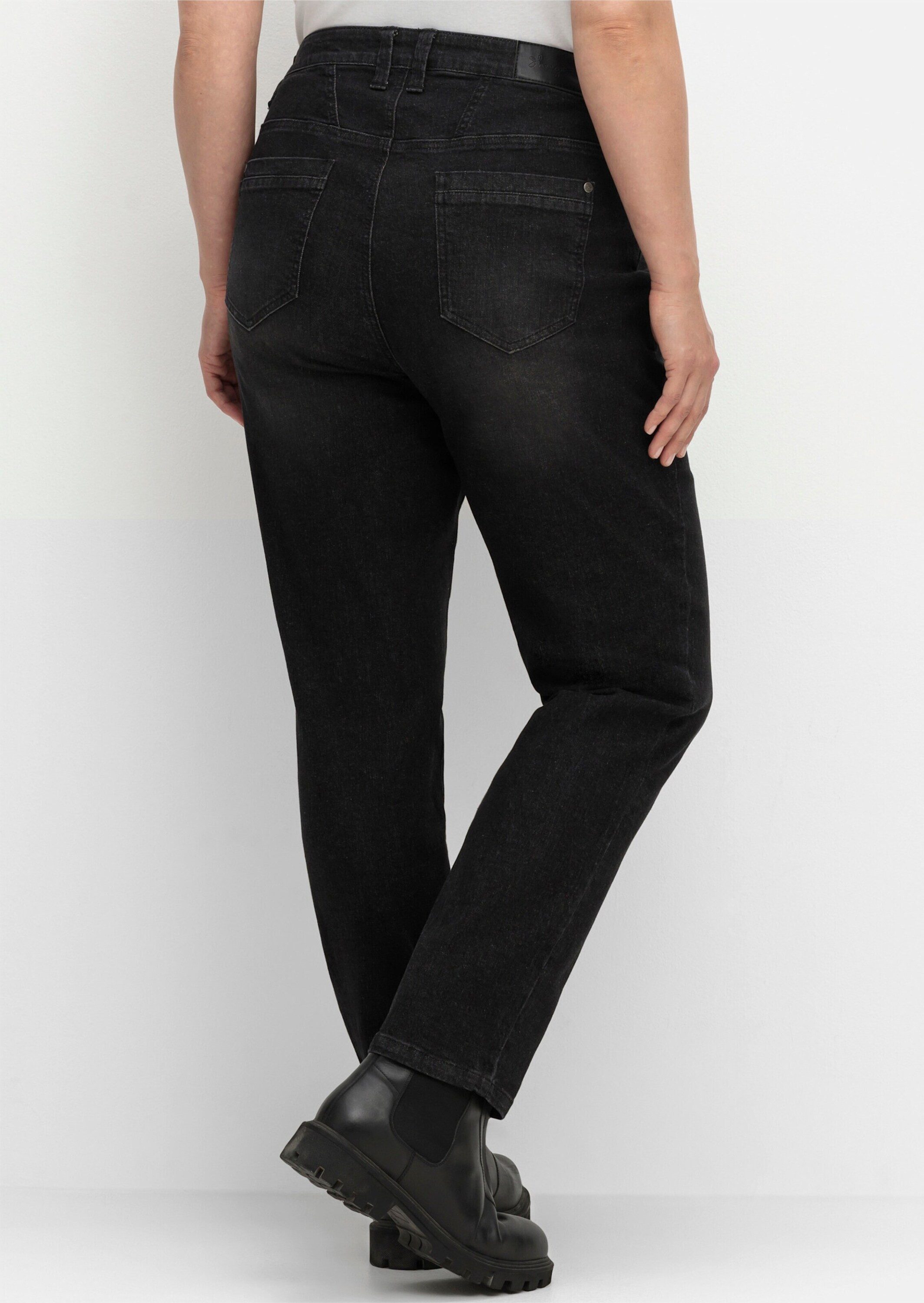 Sheego Bequeme Jeans Stretch-Jeans normal im komfortablen Curvy-Schnitt VERENA