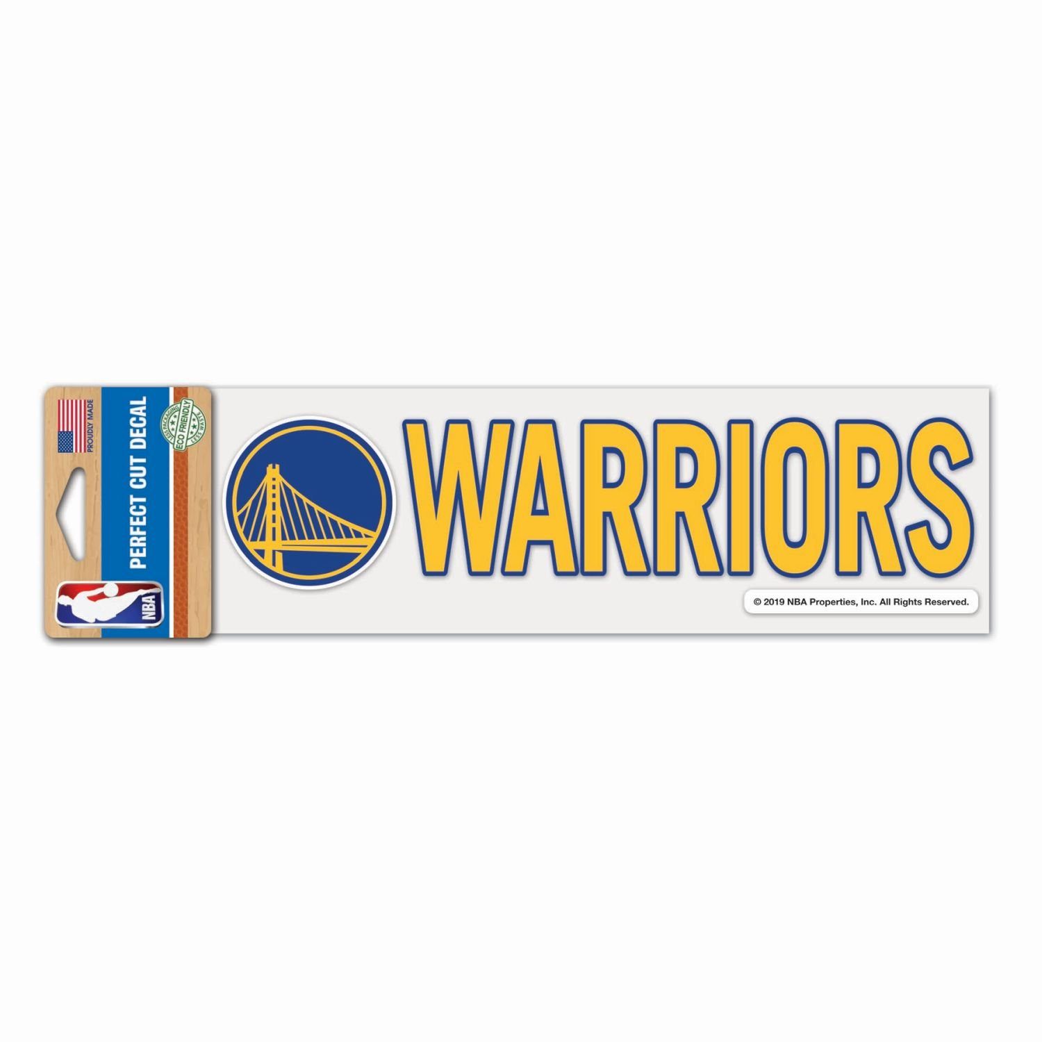 WinCraft Wanddekoobjekt NBA Perfect Cut Aufkleber 8x25cm Golden State Warr