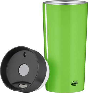 Alfi Thermobecher isoMug Plus Kaffeebecher to go Edelstahl Getränkebecher 350ml Grün, Für gesunden Genuss, ohne BPA