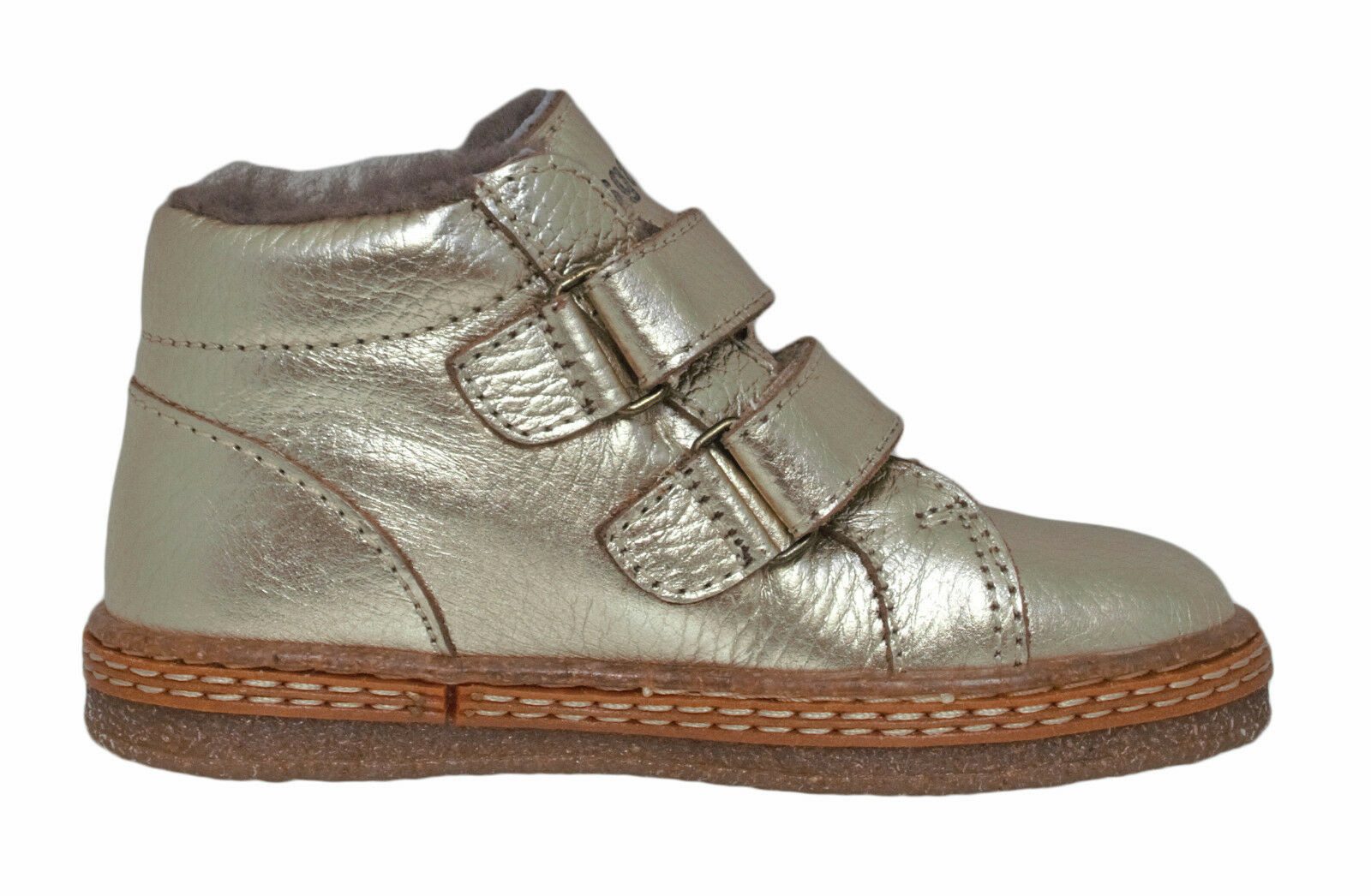 Bisgaard Bisgaard Halbschuhe Sneaker Leder Lammfell 21247 gold Bootsschuh