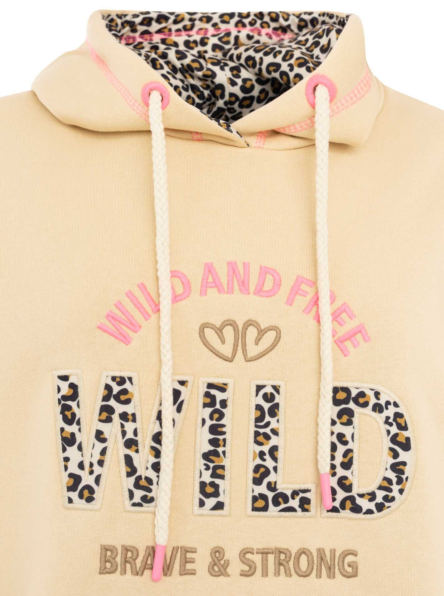 Zwillingsherz Hoodie Hoodie "Wild Free Brave Strong"