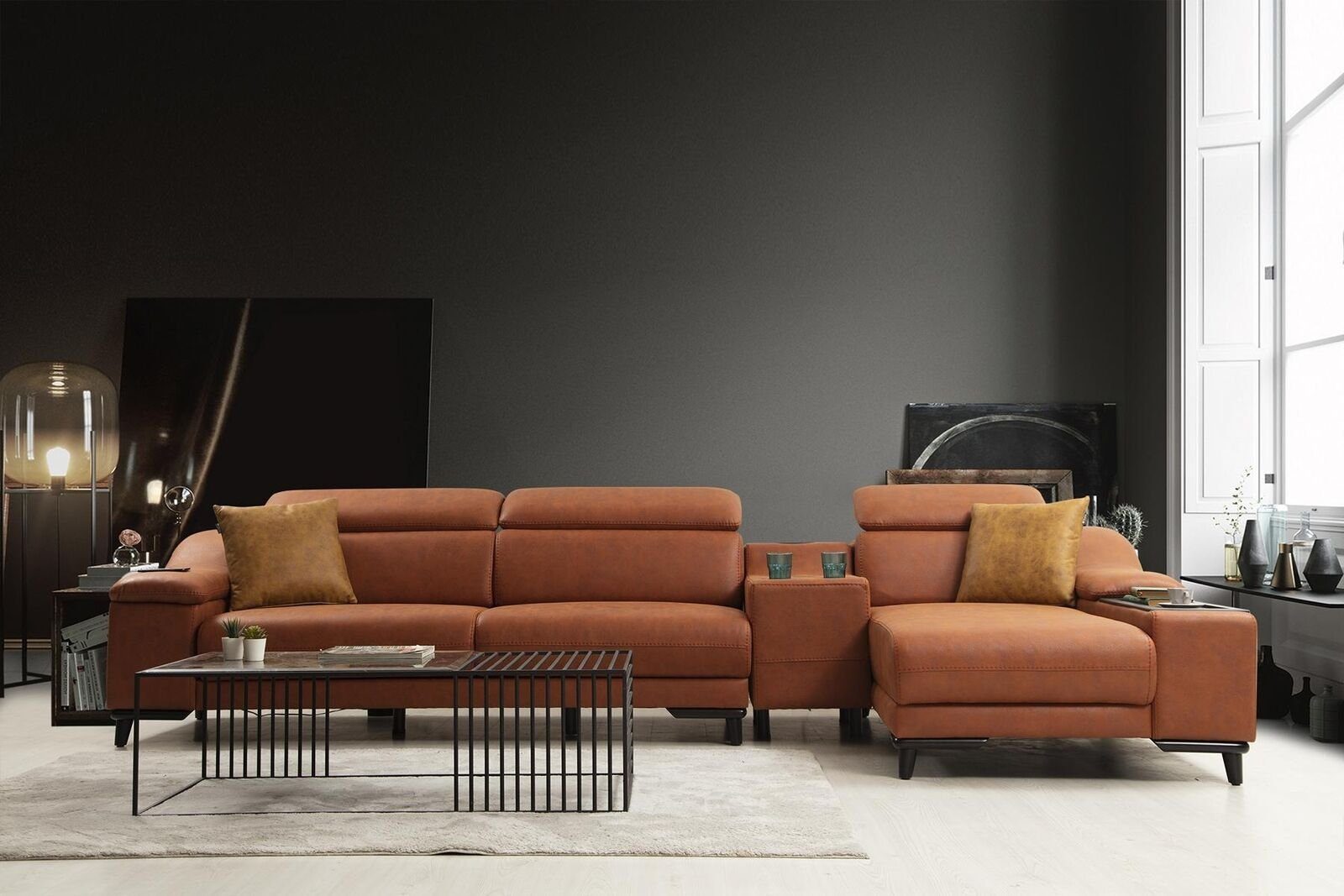 Europa Modern Textil, Polster JVmoebel Design Ecksofa L-Form Sofa Ecksofa 4 Luxus in Couch Teile, Made