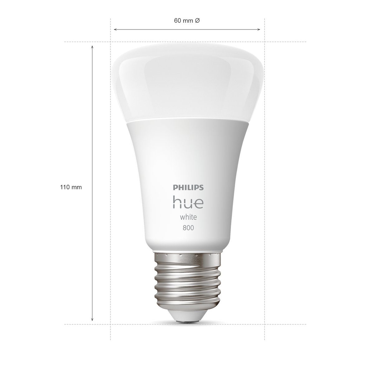 Philips E27, Hue LED-Leuchtmittel LED Warmweiß Leuchtmittel Viererpack, E27