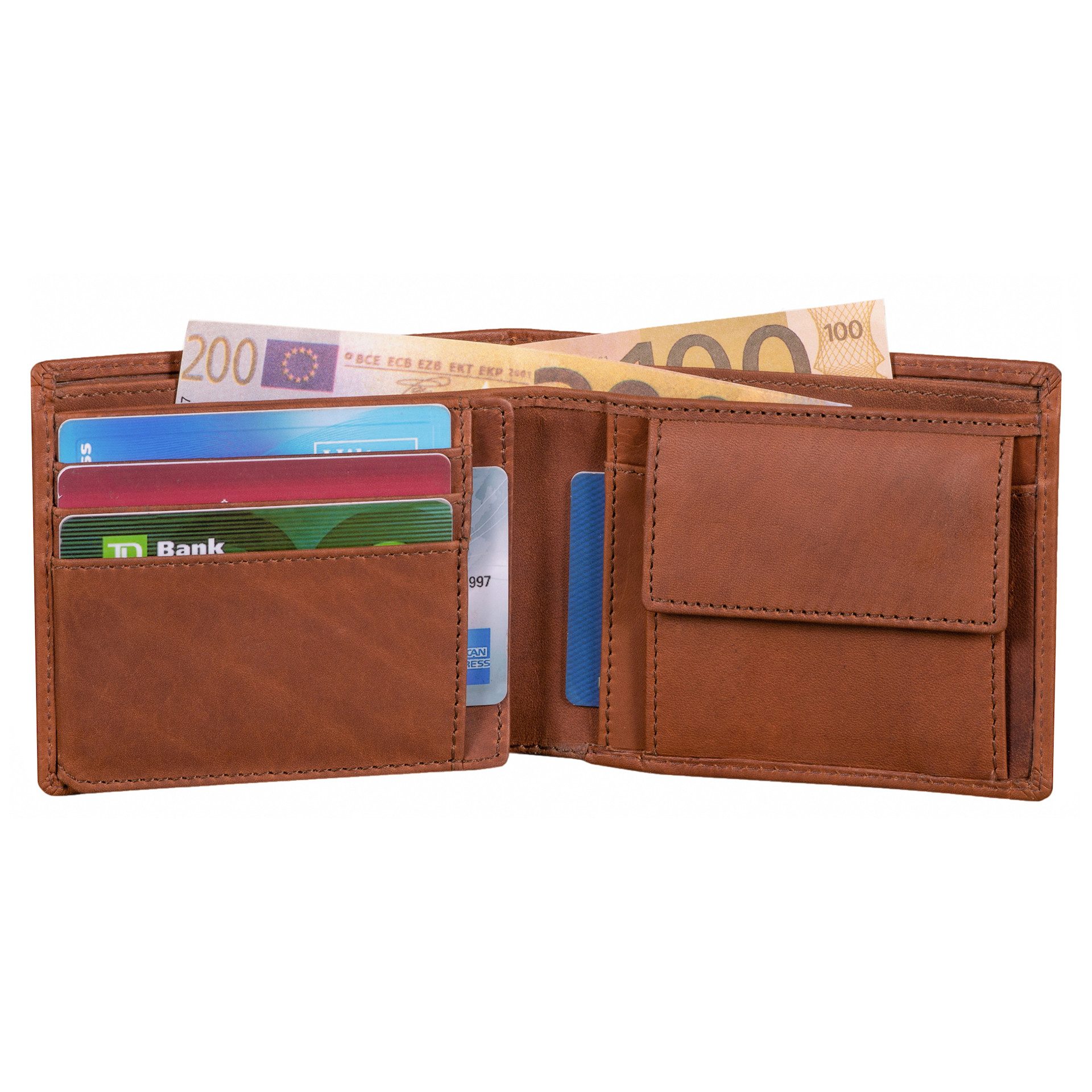 Benthill Geldbörse Herren Echt Leder Geldbeutel mit RFID-Schutz Slim Portem günstig online kaufen