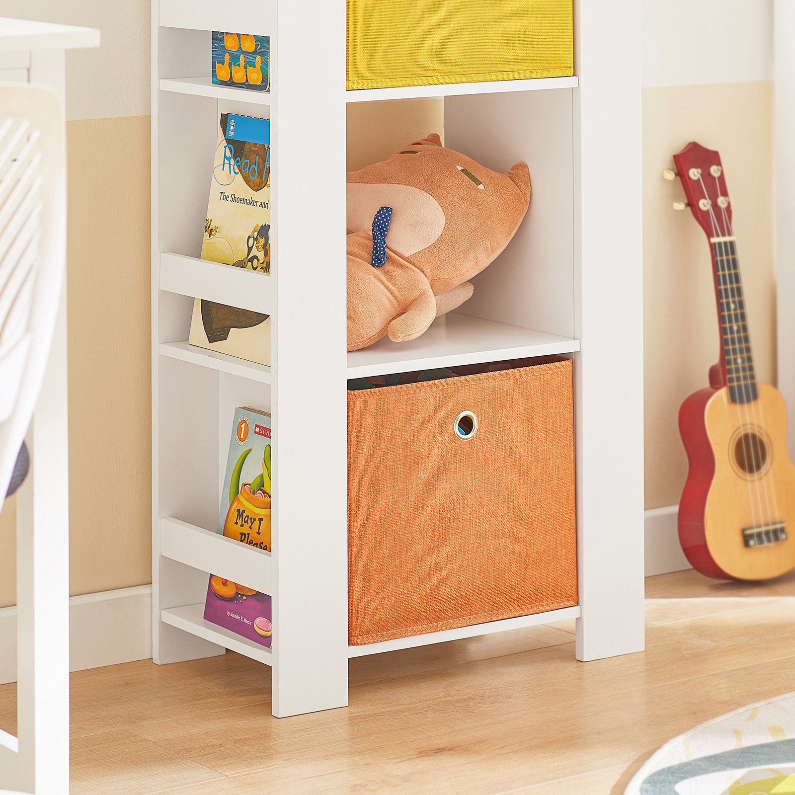 Stoffboxen KMB48, mit Bücherregal Kinderregal Spielzeugregal Turm-Design SoBuy mit 2