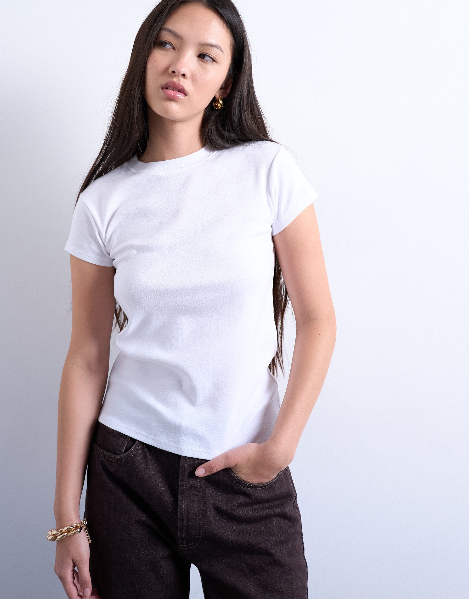TOPSHOP Rundhalsshirt TSEVERYDAY SS TOP JRS NOOS Baumwolle, regular fit
