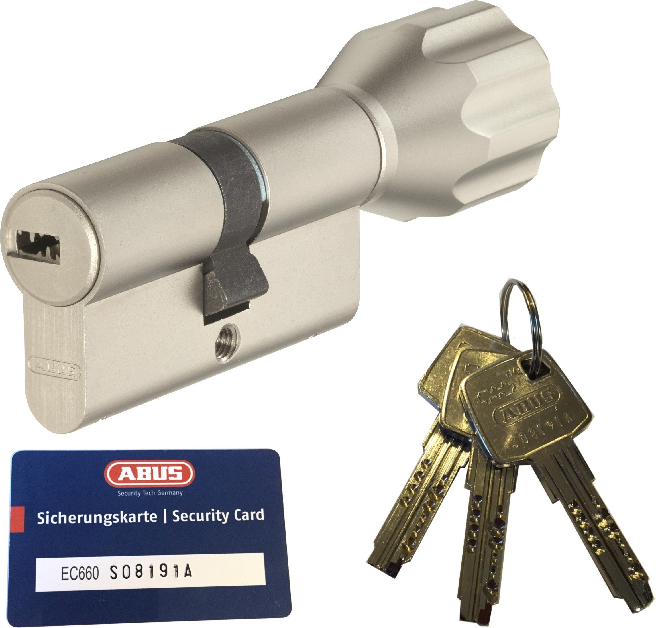 ABUS Profilzylinder ABUS EC660 ECK660 Knaufzylinder versch. Длинаn, mit Sicherungskarte, Verschiedenschließend