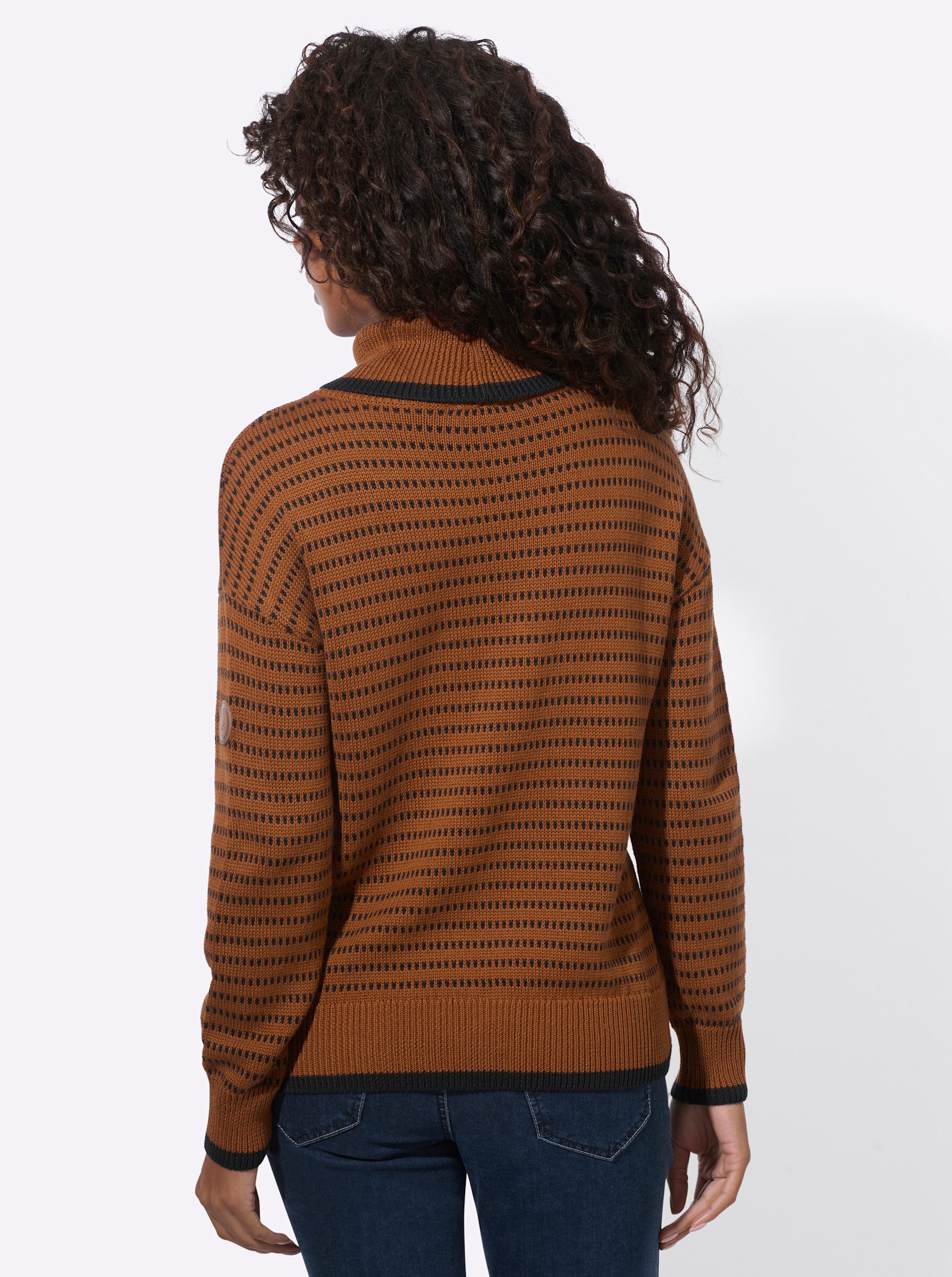 Witt Strickpullover Rollkragen-Pullover Langarm Jersey, Jacquard