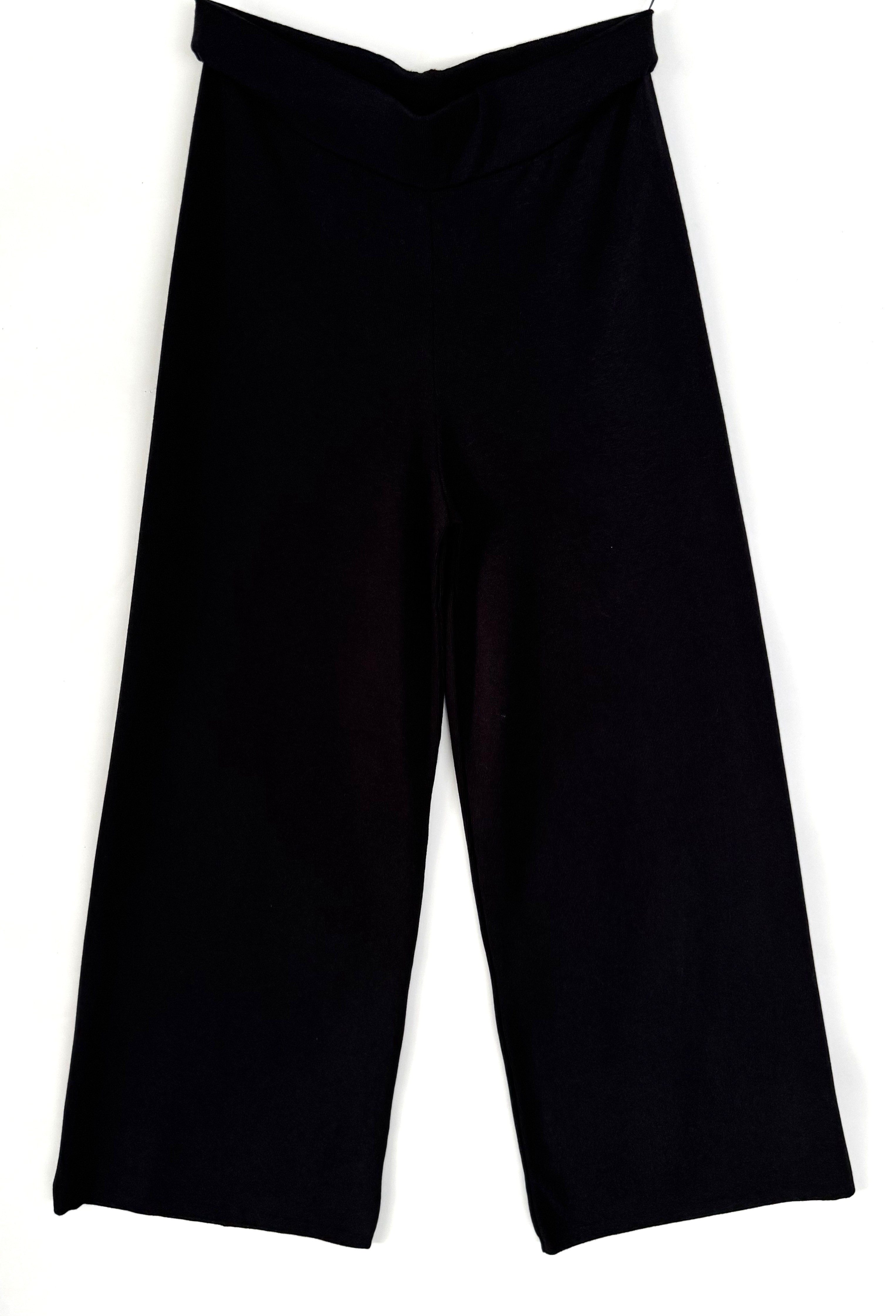 Zuckerwatte Strickhose mit weitem Beim aus wertiger Viskose Stretch Mischun günstig online kaufen