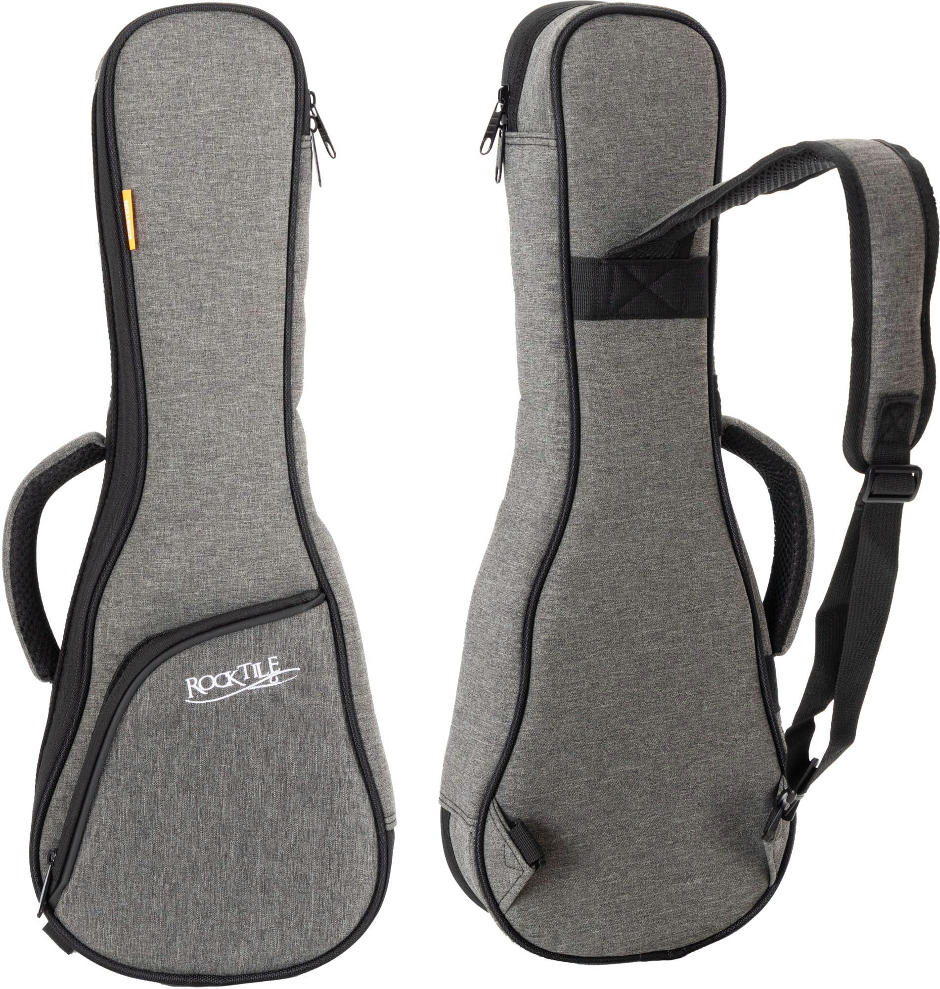Gitarrentasche Rocktile Tasche für Sopran-Ukulele Grau/Schwarz - Komfort & Sicherheit