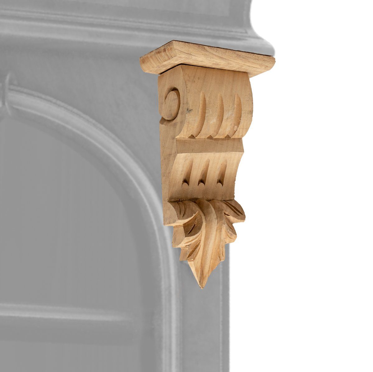 Antikas Möbelbeschlag Ornament,Schrankdeko, Dekoration, Holz, beige, H26,0xB13,5cm