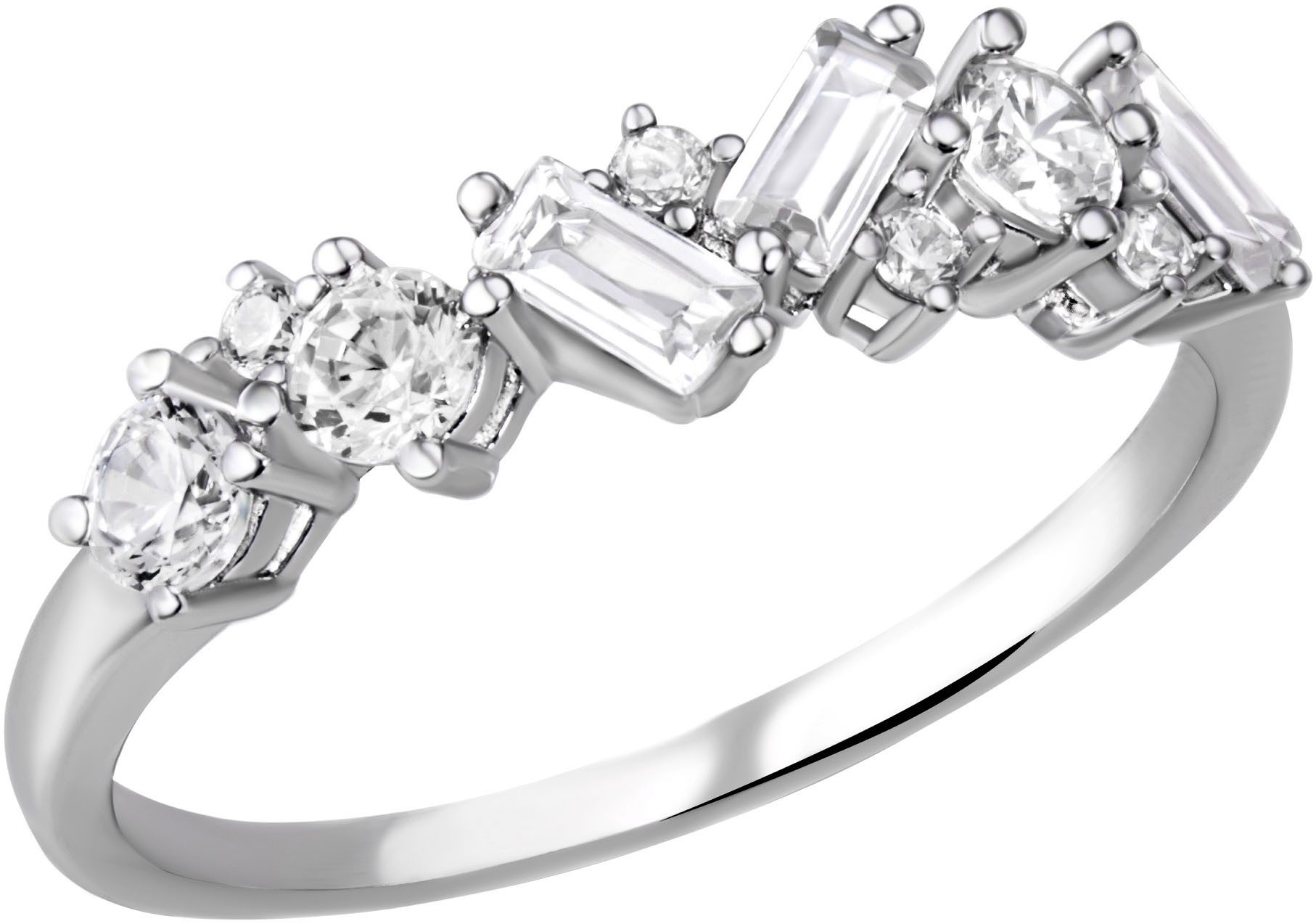 Firetti Fingerring Schmuck Geschenk Silber 925 Damenring Ring Cluster Look, mit Zirkonia (synth)