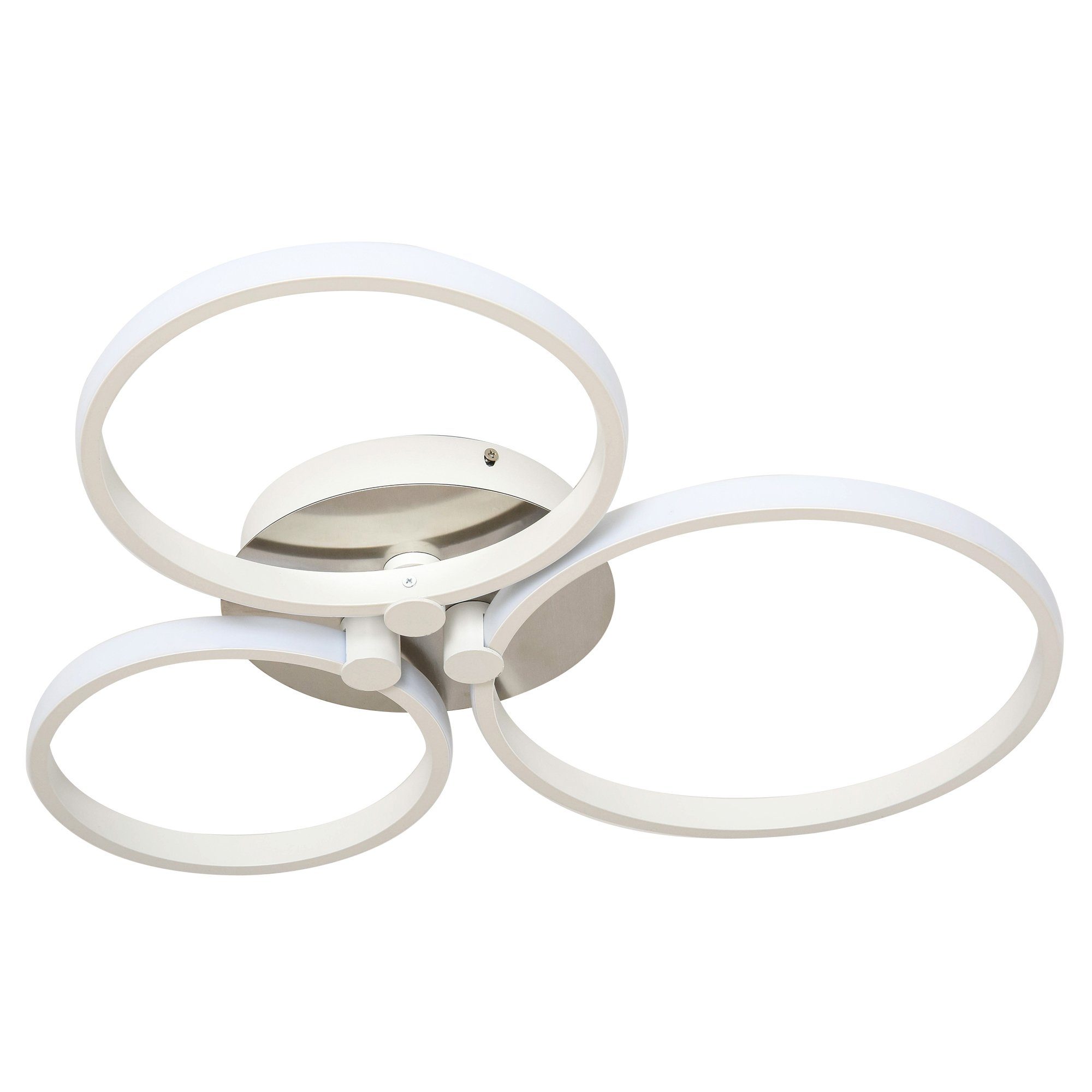 HOMCOM Deckenleuchte Deckenleuchte mit drei kreisförmigen Lampenbändern