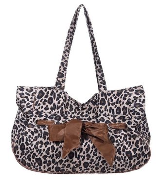 Markenwarenshop-Style Shopper Strandtasche Flechttasche Badetasche Tasche Shopper Leopard